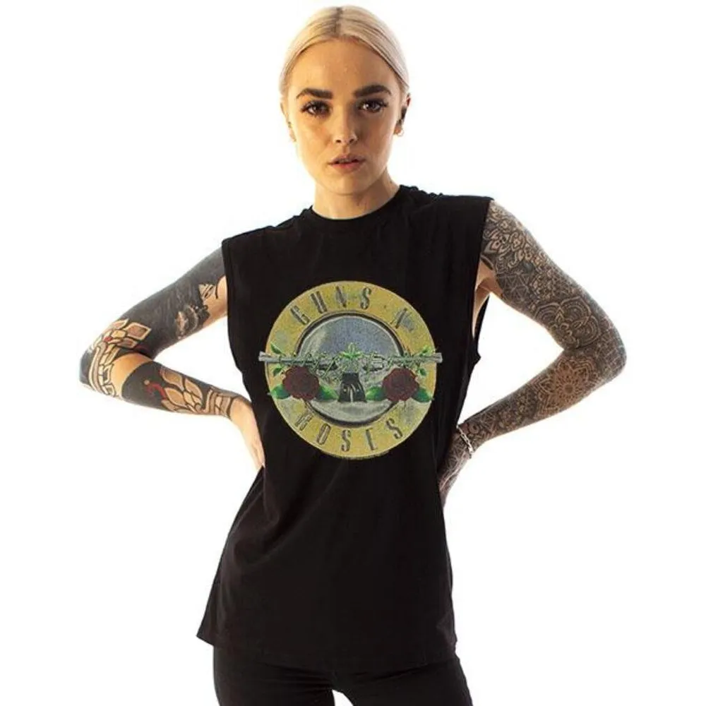 Amplified Womens/Ladies Guns N Roses Drum Sleeveless T-Shirt
