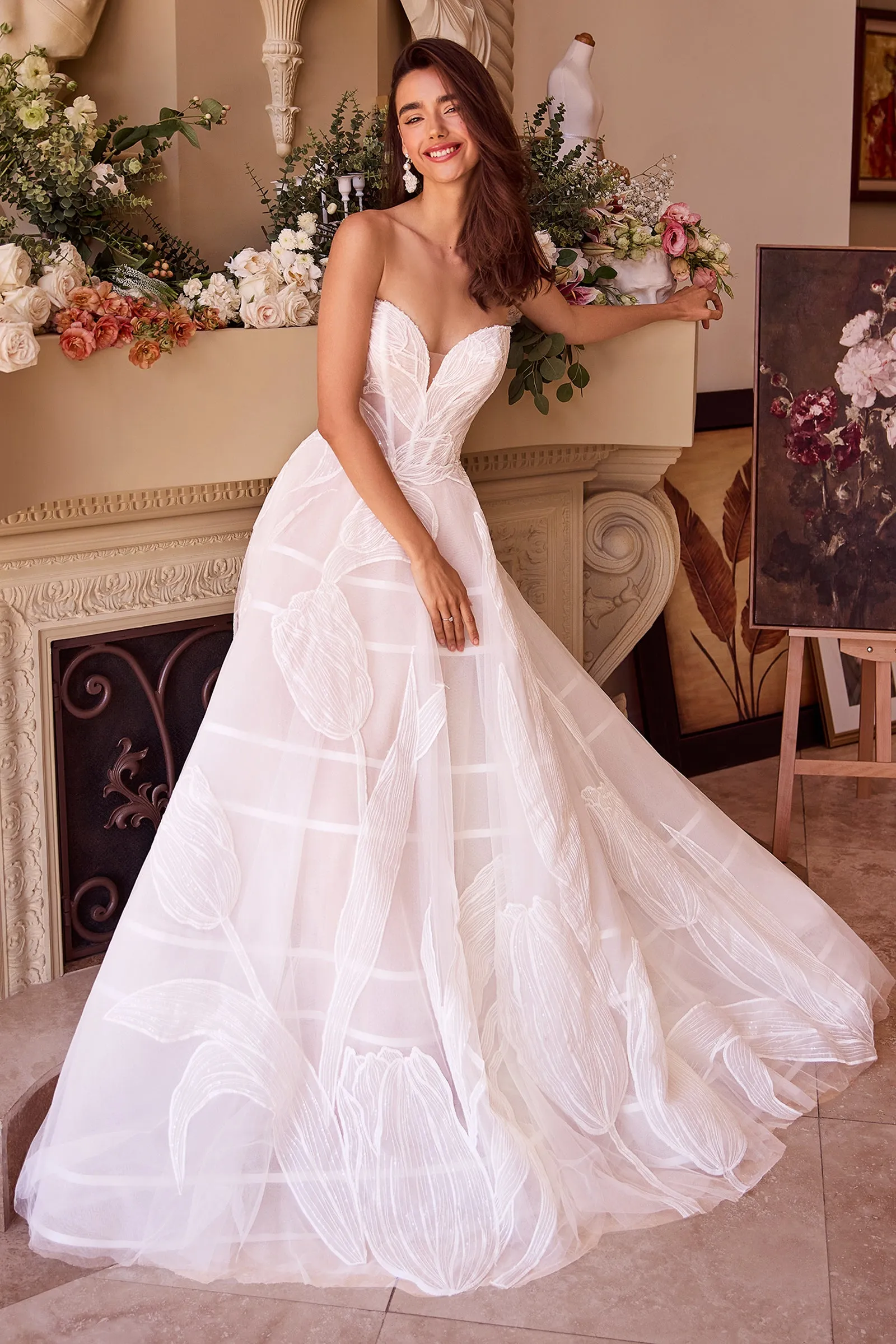 ANDREA & LEO WL043 Tullip Sequin Embroidered Wedding Ball Gown
