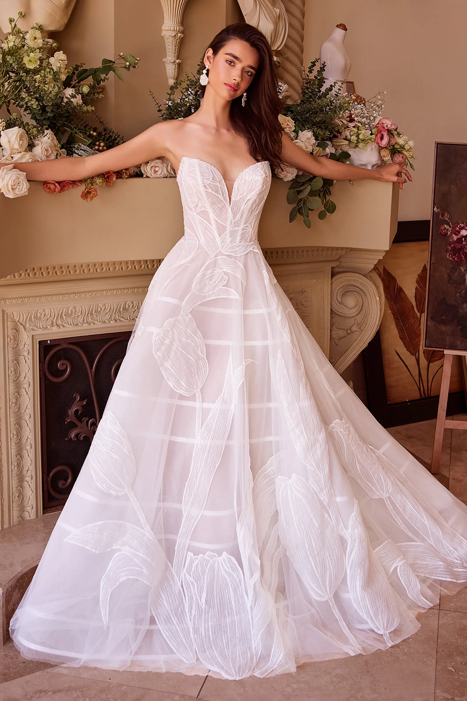 ANDREA & LEO WL043 Tullip Sequin Embroidered Wedding Ball Gown