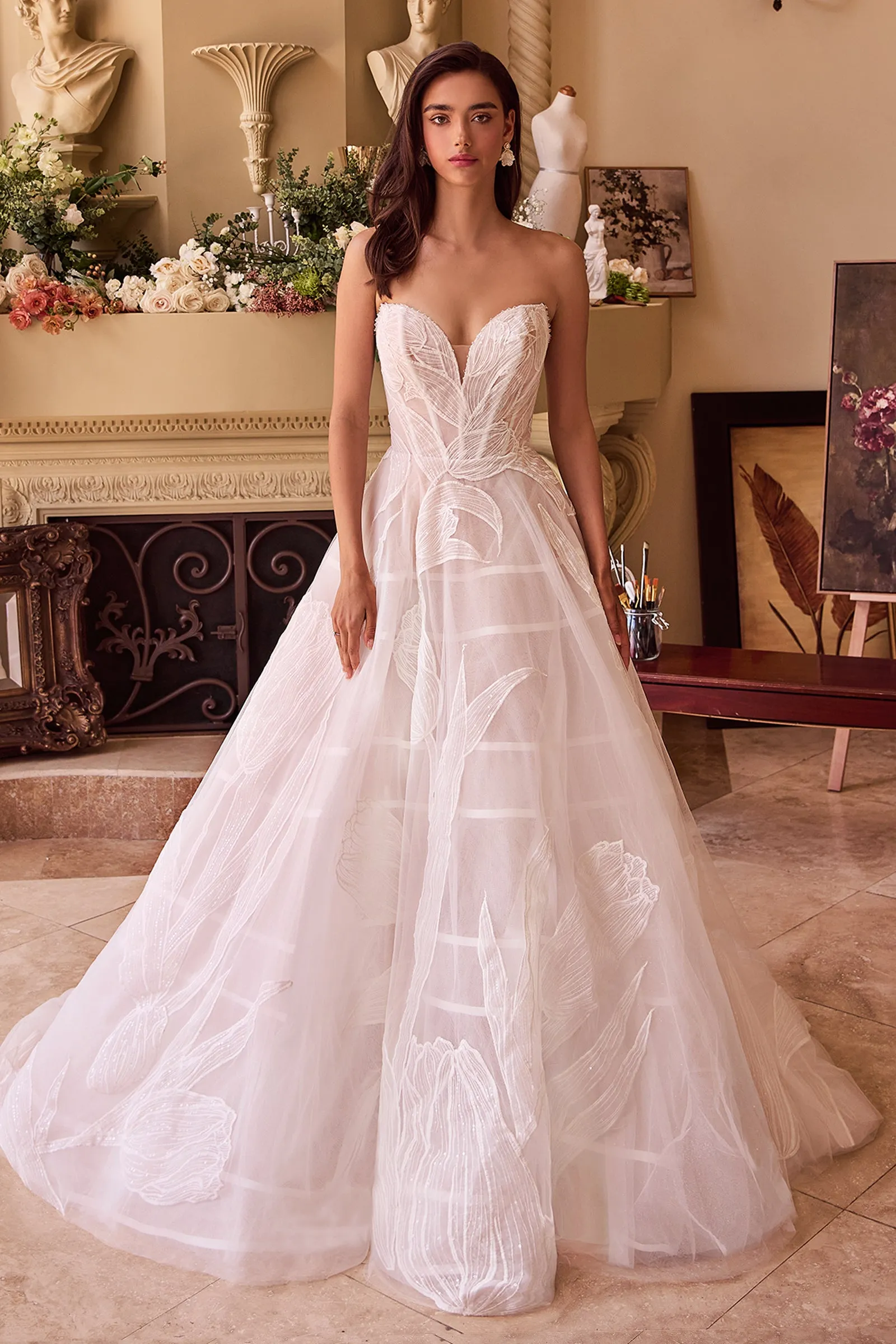 ANDREA & LEO WL043 Tullip Sequin Embroidered Wedding Ball Gown