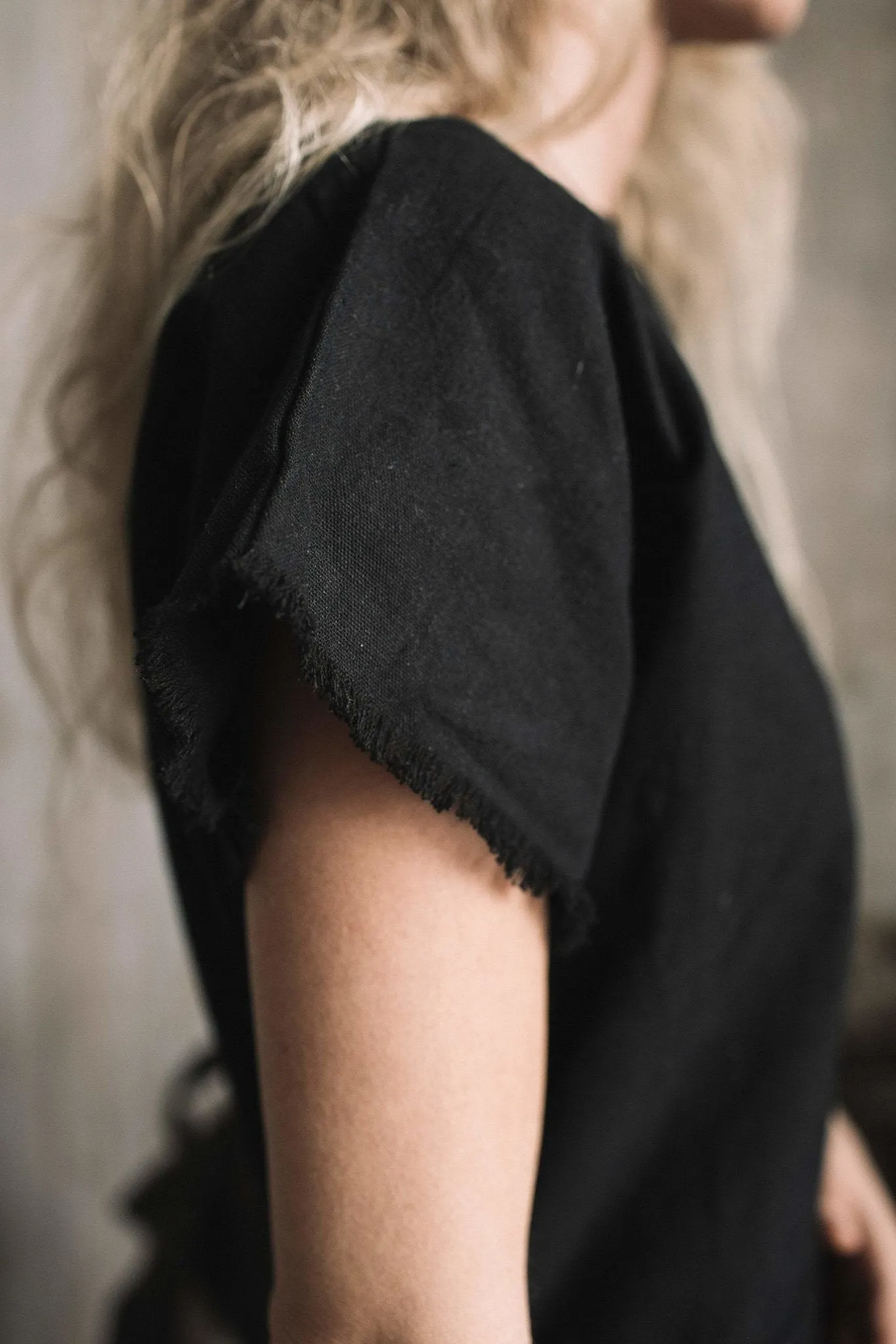 Assymetric Midi Dress / Black