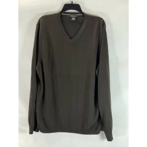 BANANA REPUBLIC Men's Brown Silk/Cashmere Standard-Fit V-Neck Sweater SZ XL