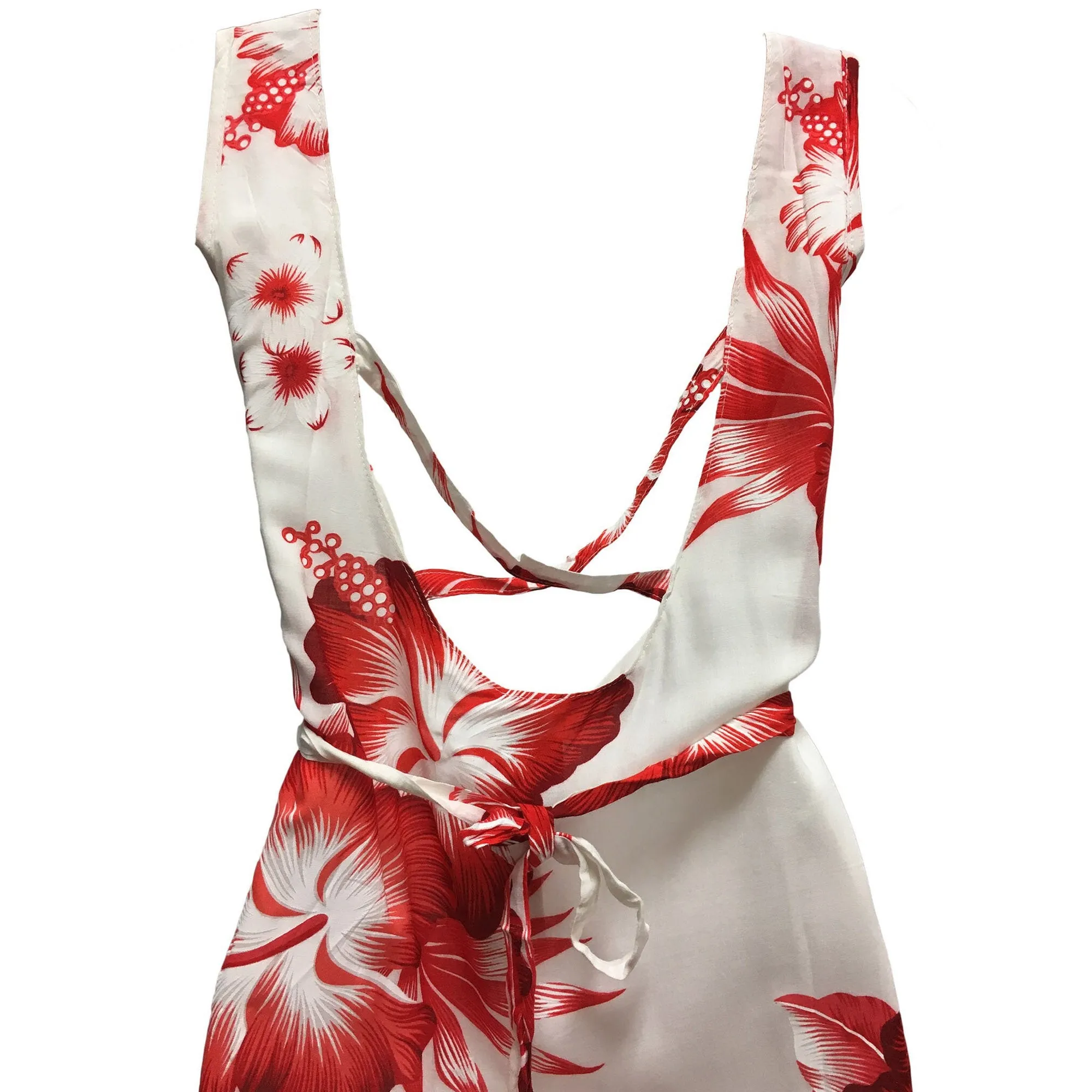 Boho White Bright Floral Ruffled A-Line Sleeveless Mini Dress Hula C Dress.Midi dress.