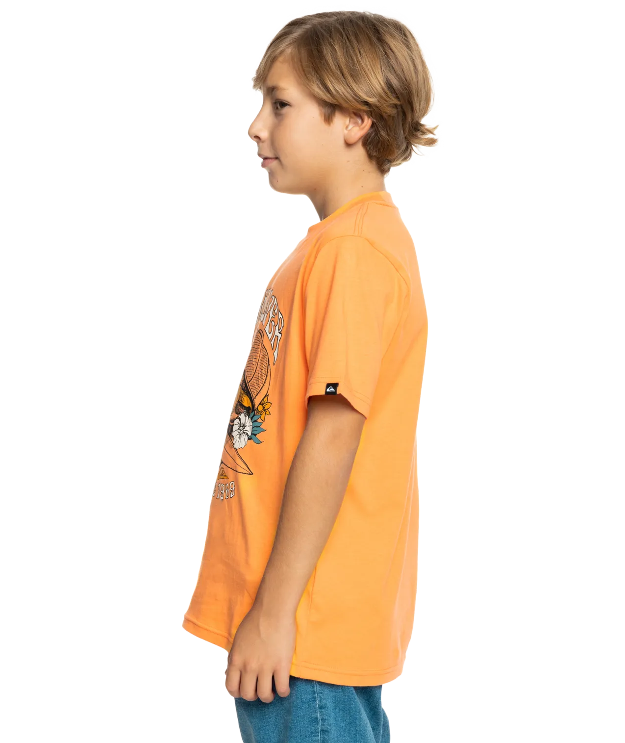 Boys Skull 69 T-Shirt in Blazing Orange