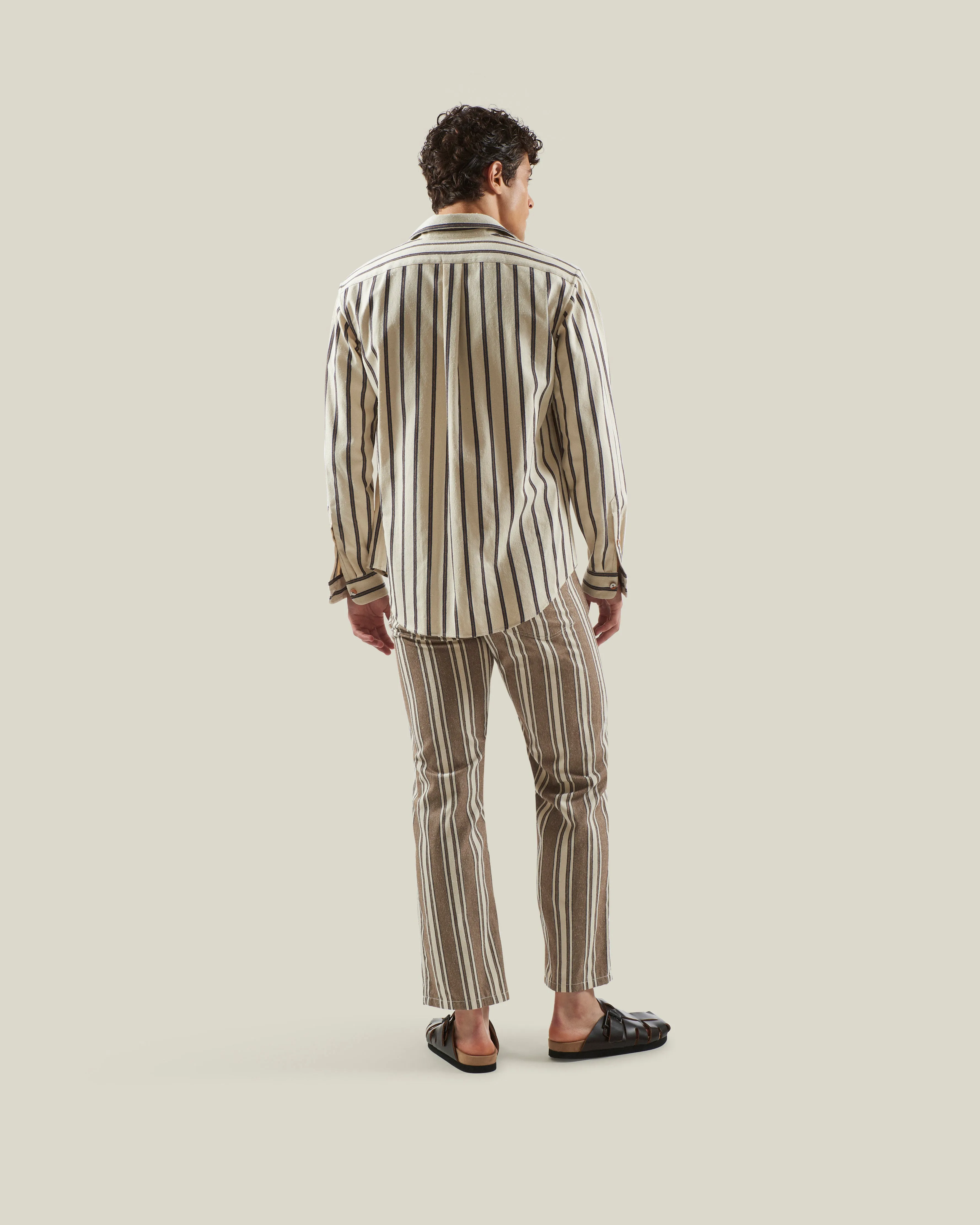 Carlucci Overshirt in Indigo & Ivory
