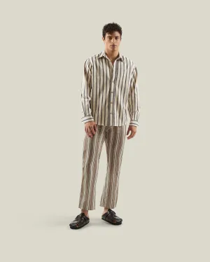 Carlucci Overshirt in Indigo & Ivory