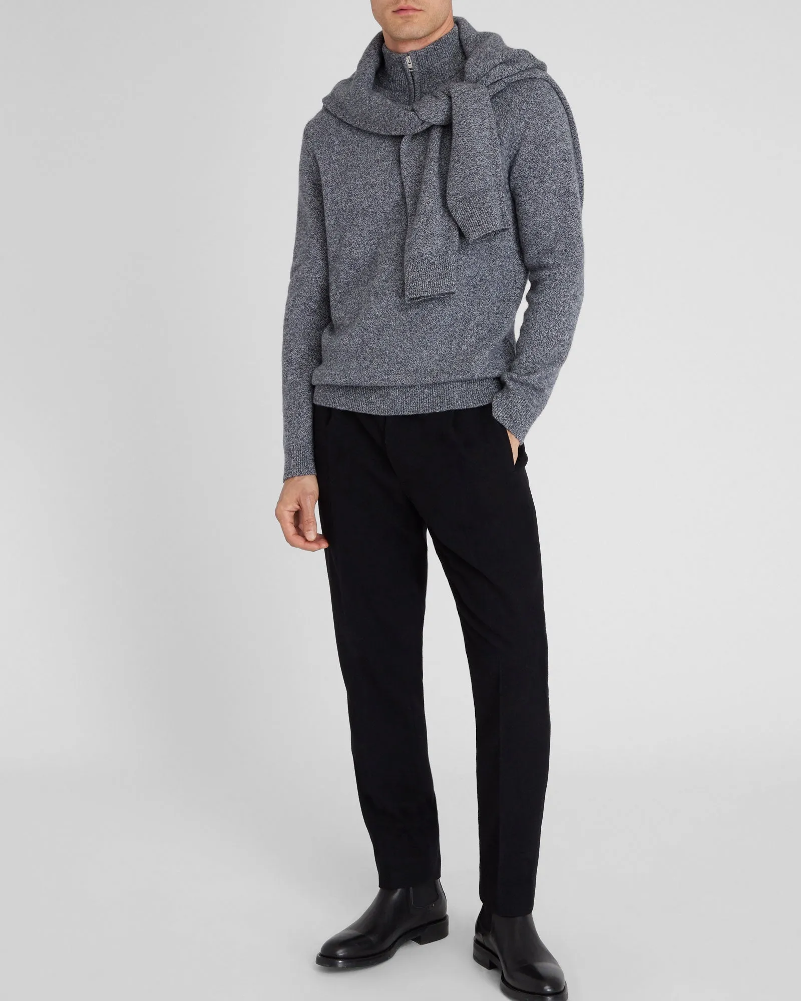 Cashmere Blend Quarter-Zip Sweater