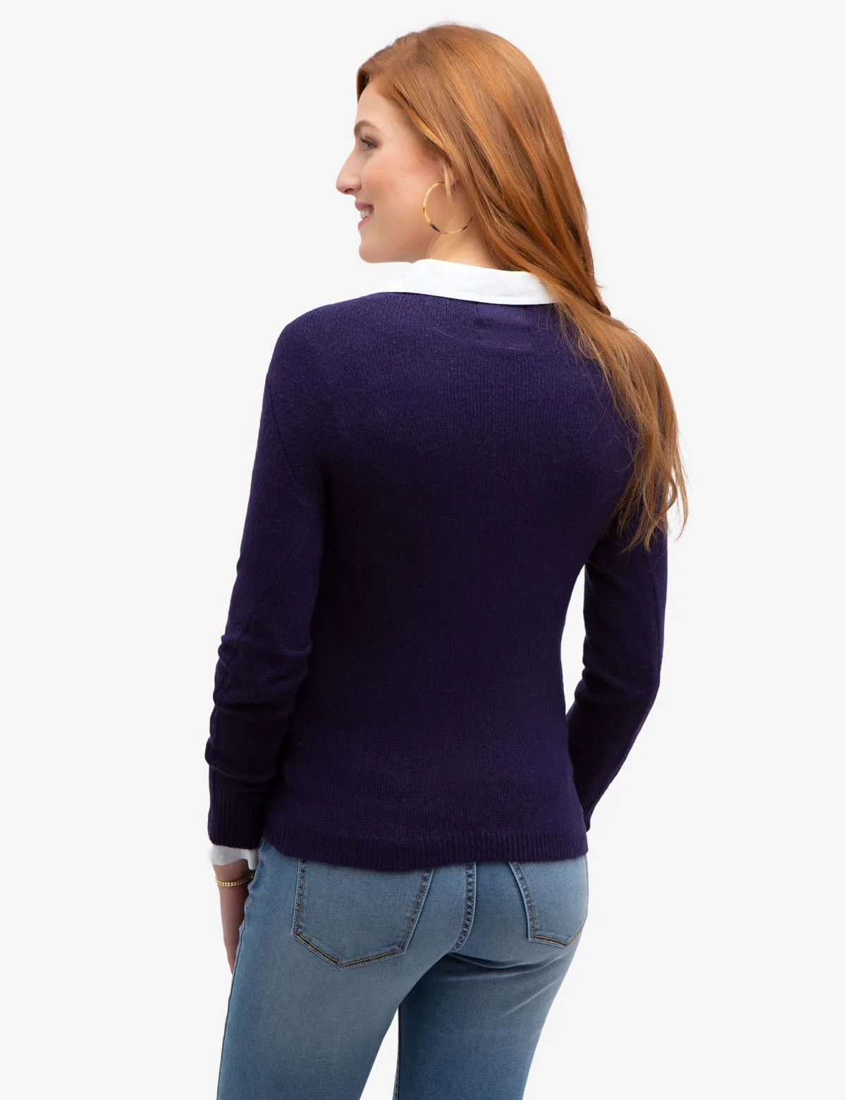 COZY CREW NECK CABLE SWEATER