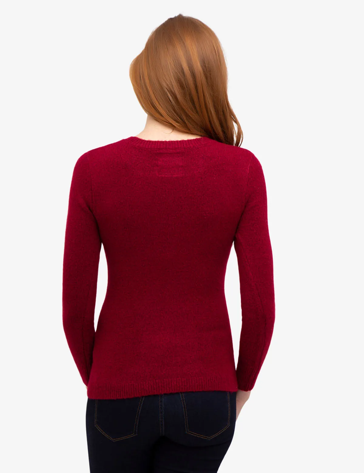 COZY CREW NECK CABLE SWEATER