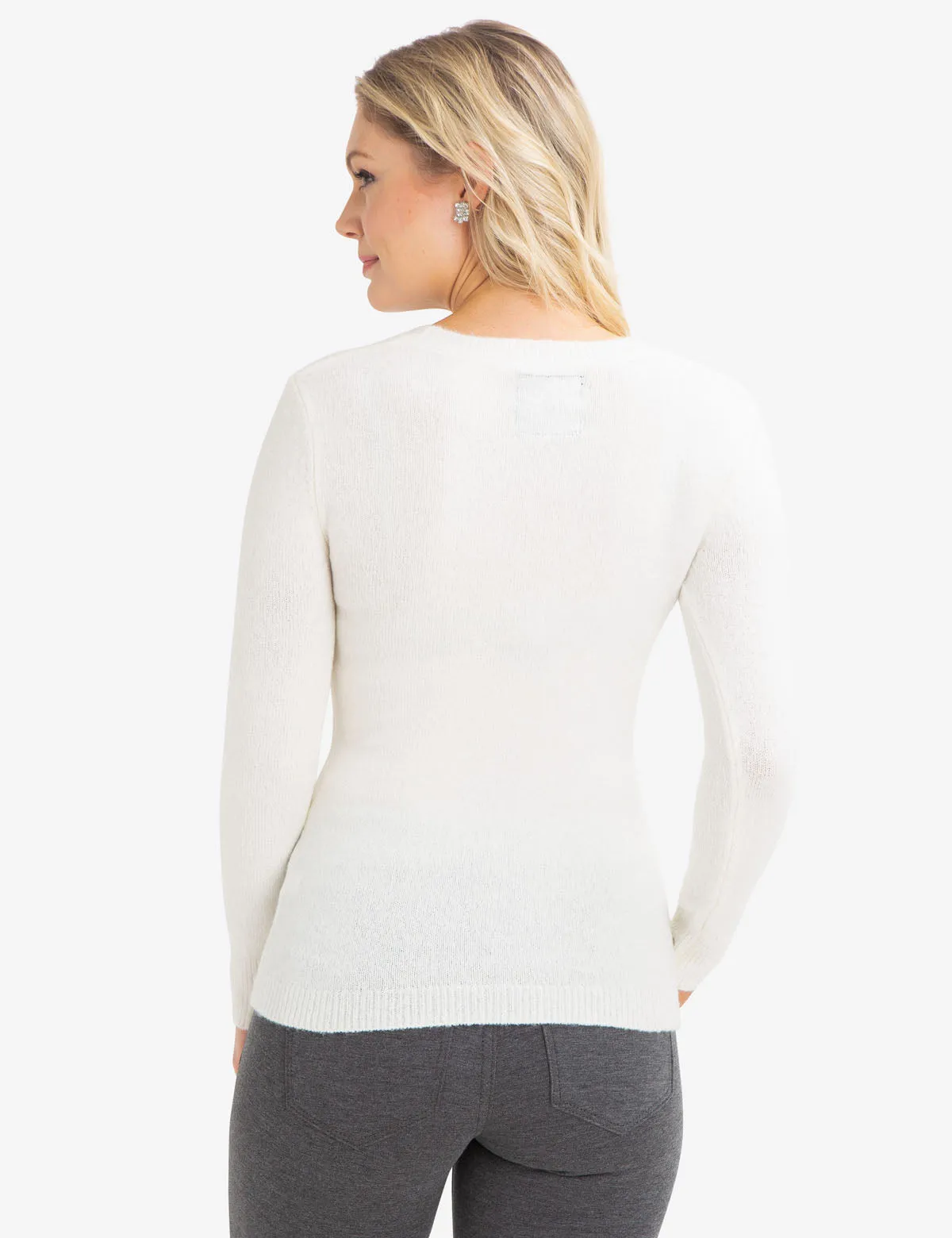 COZY CREW NECK CABLE SWEATER