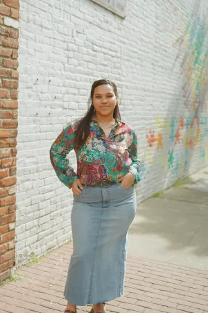 Denim Maxi Skirt