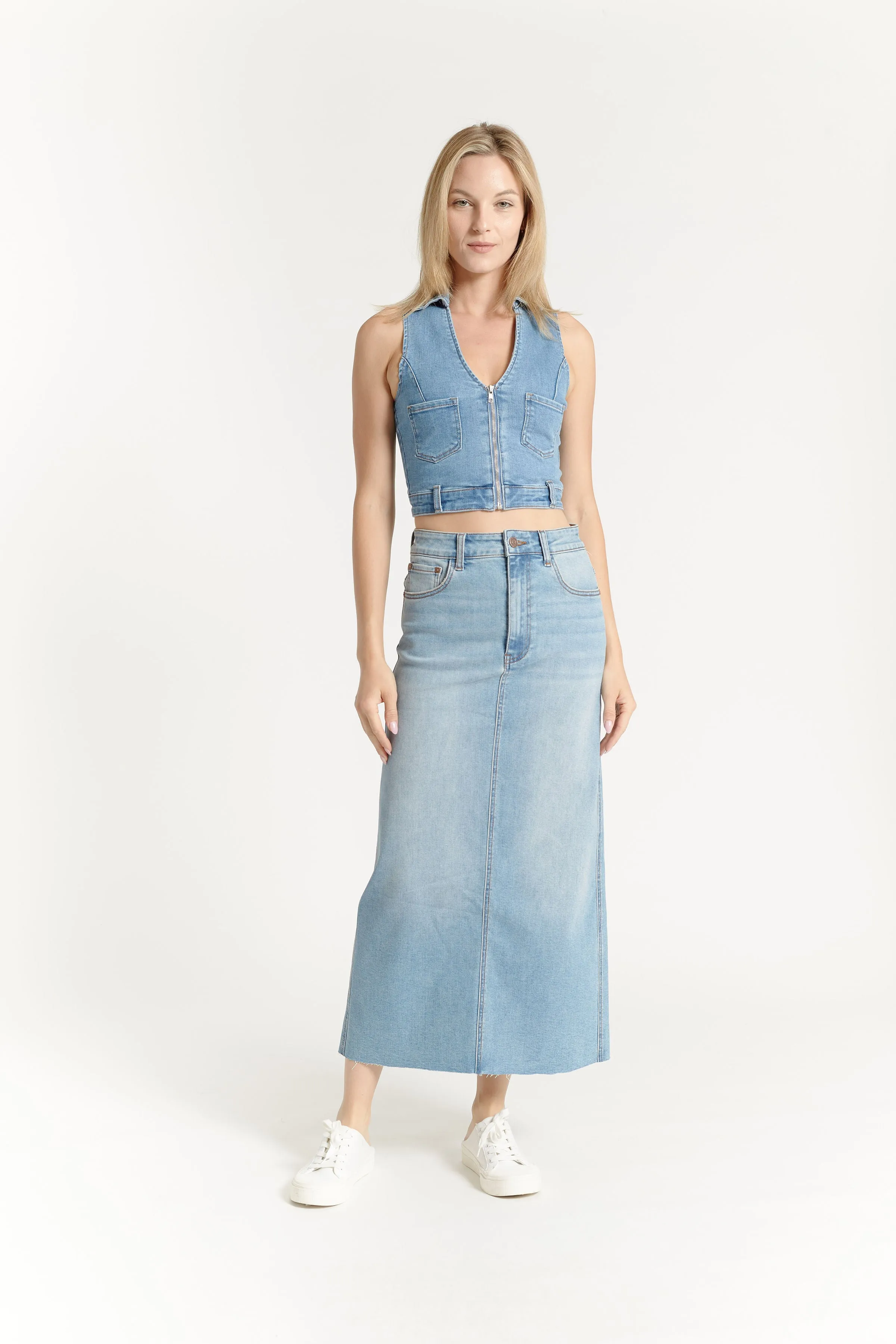 Denim Maxi Skirt