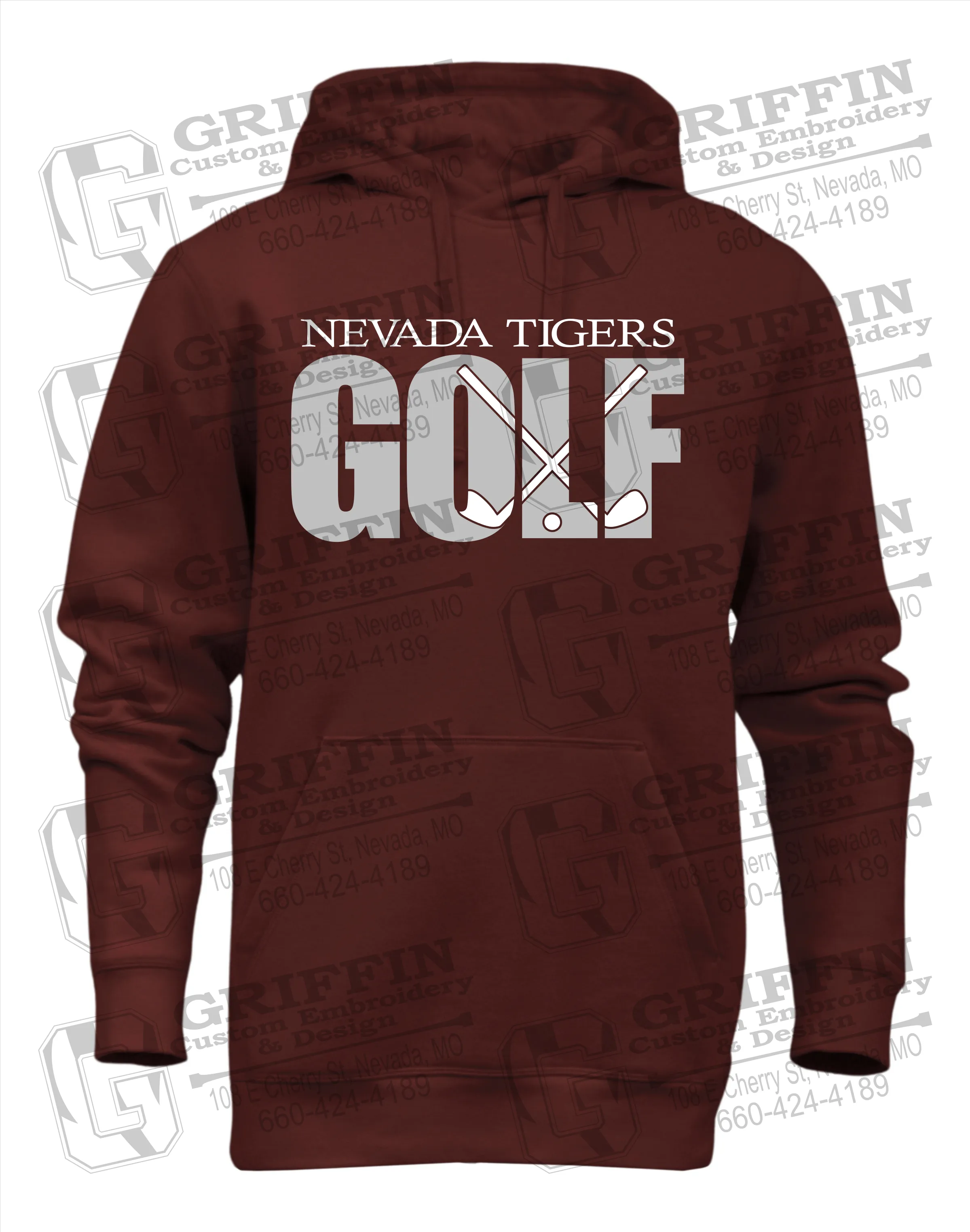 Heavyweight Fleece Hoodie - Golf - Nevada Tigers 23-Y