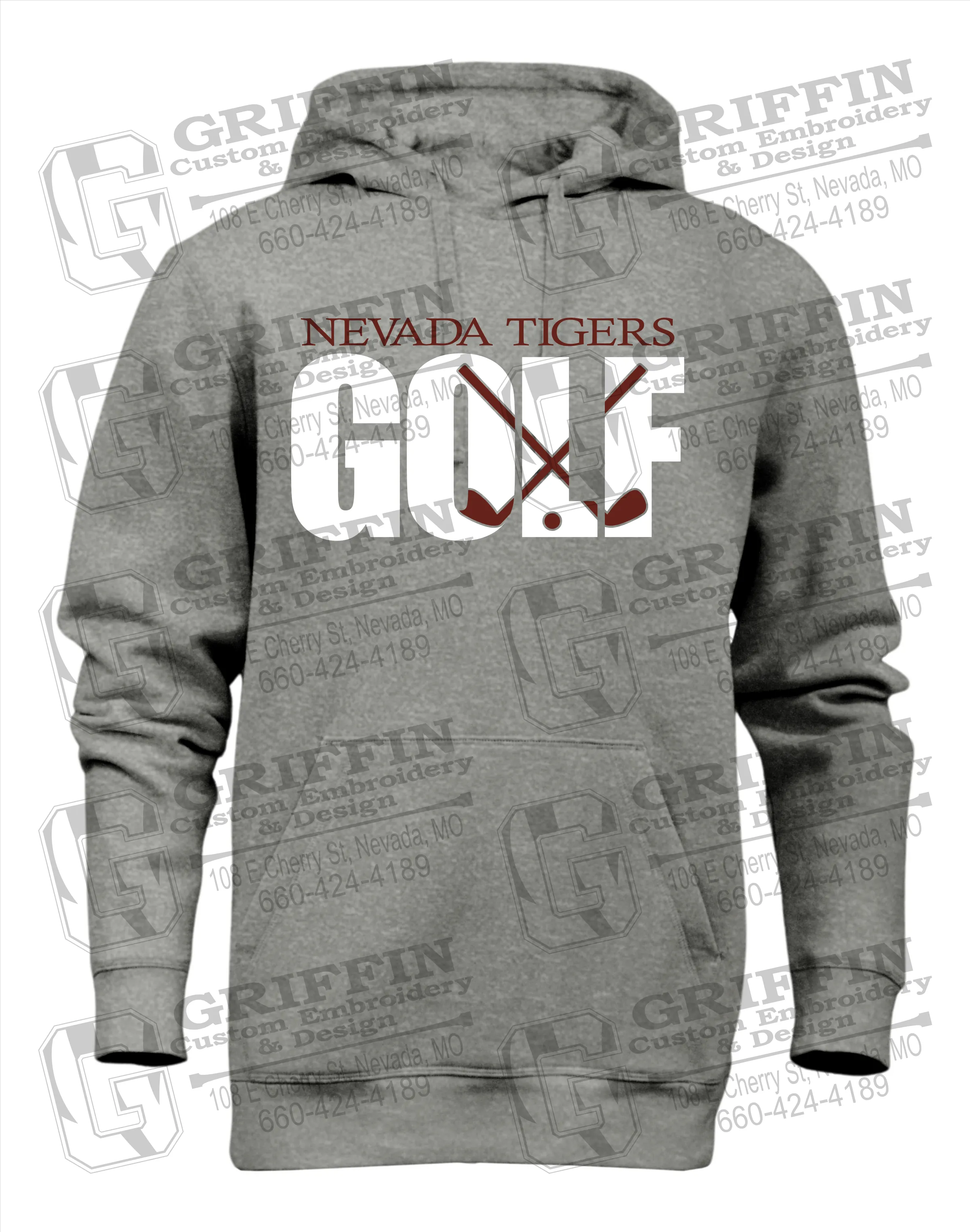 Heavyweight Fleece Hoodie - Golf - Nevada Tigers 23-Y