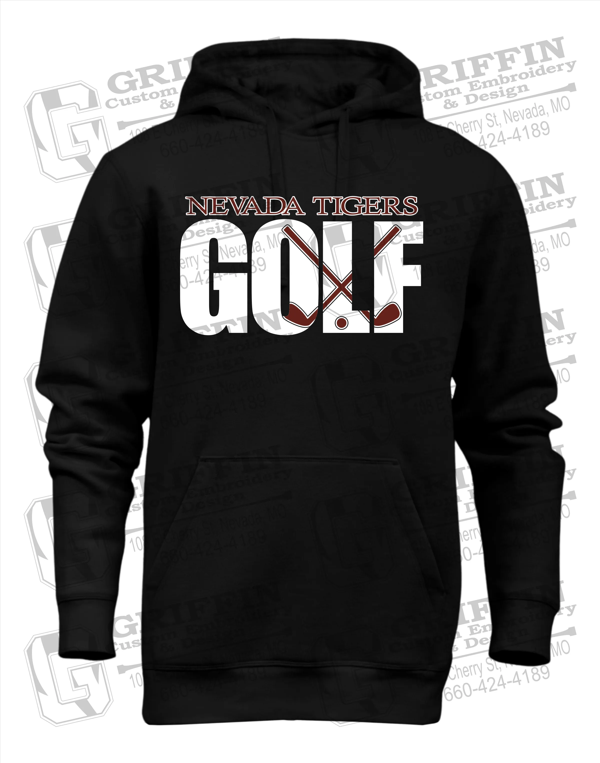 Heavyweight Fleece Hoodie - Golf - Nevada Tigers 23-Y