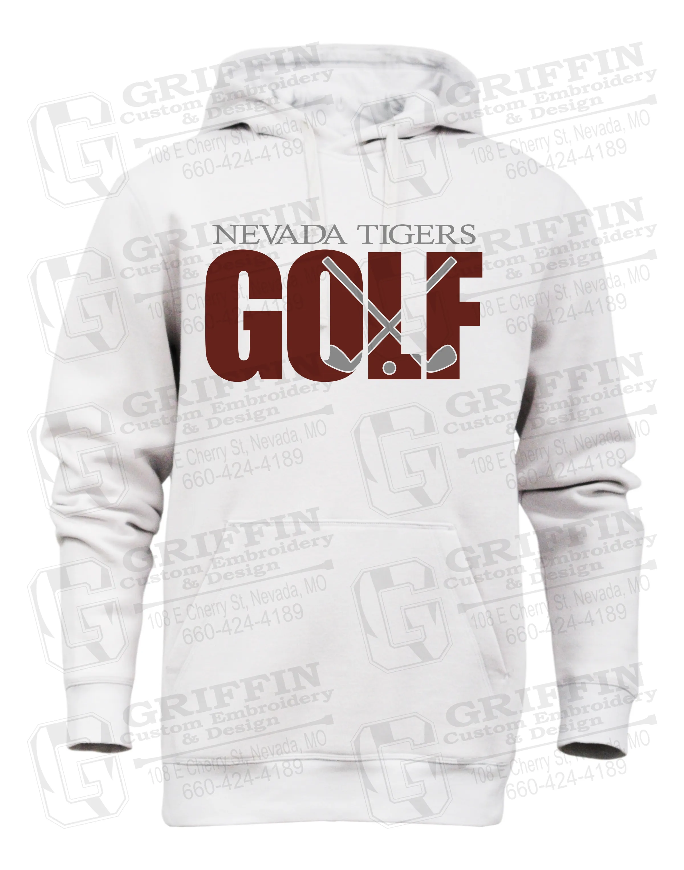 Heavyweight Fleece Hoodie - Golf - Nevada Tigers 23-Y