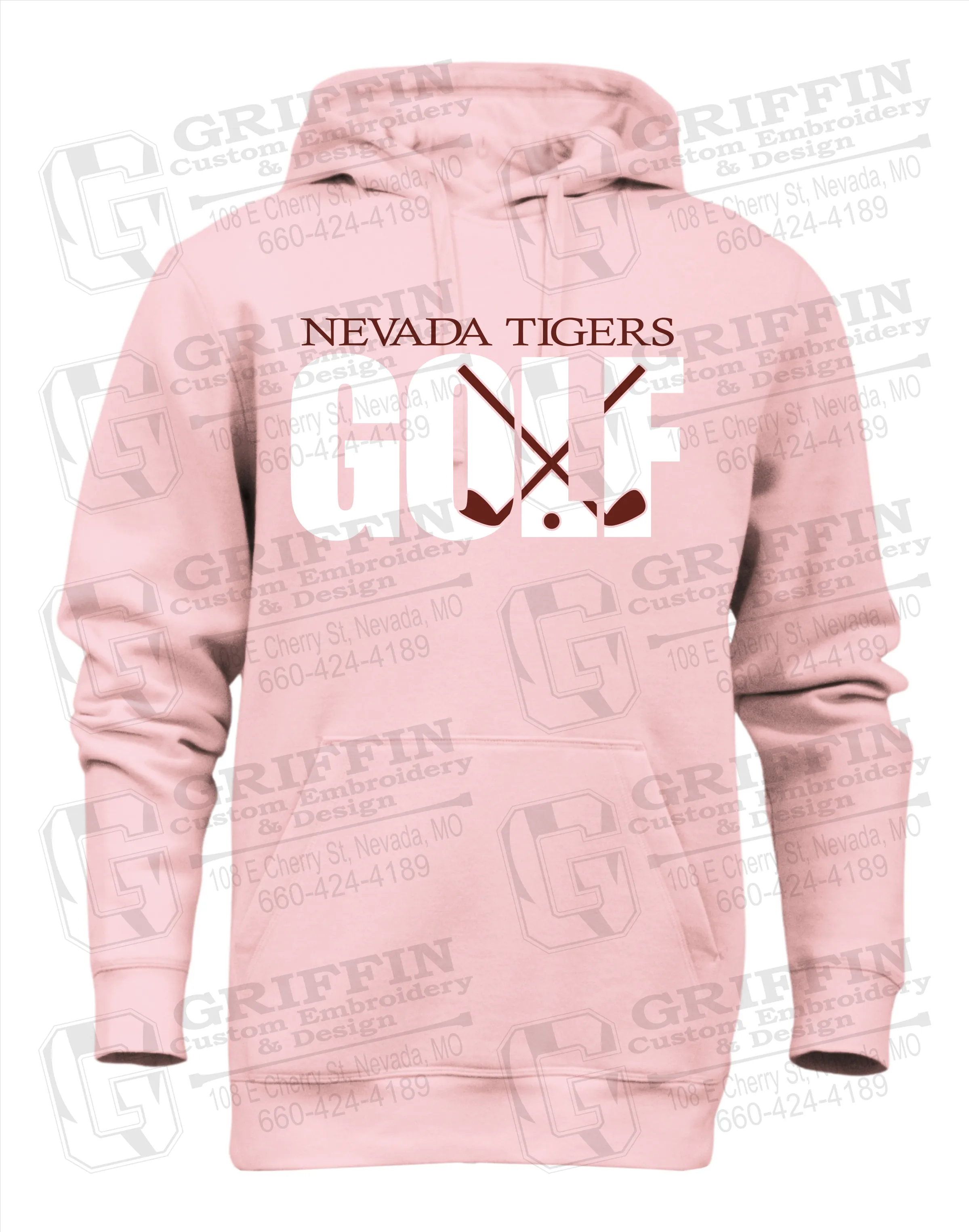 Heavyweight Fleece Hoodie - Golf - Nevada Tigers 23-Y