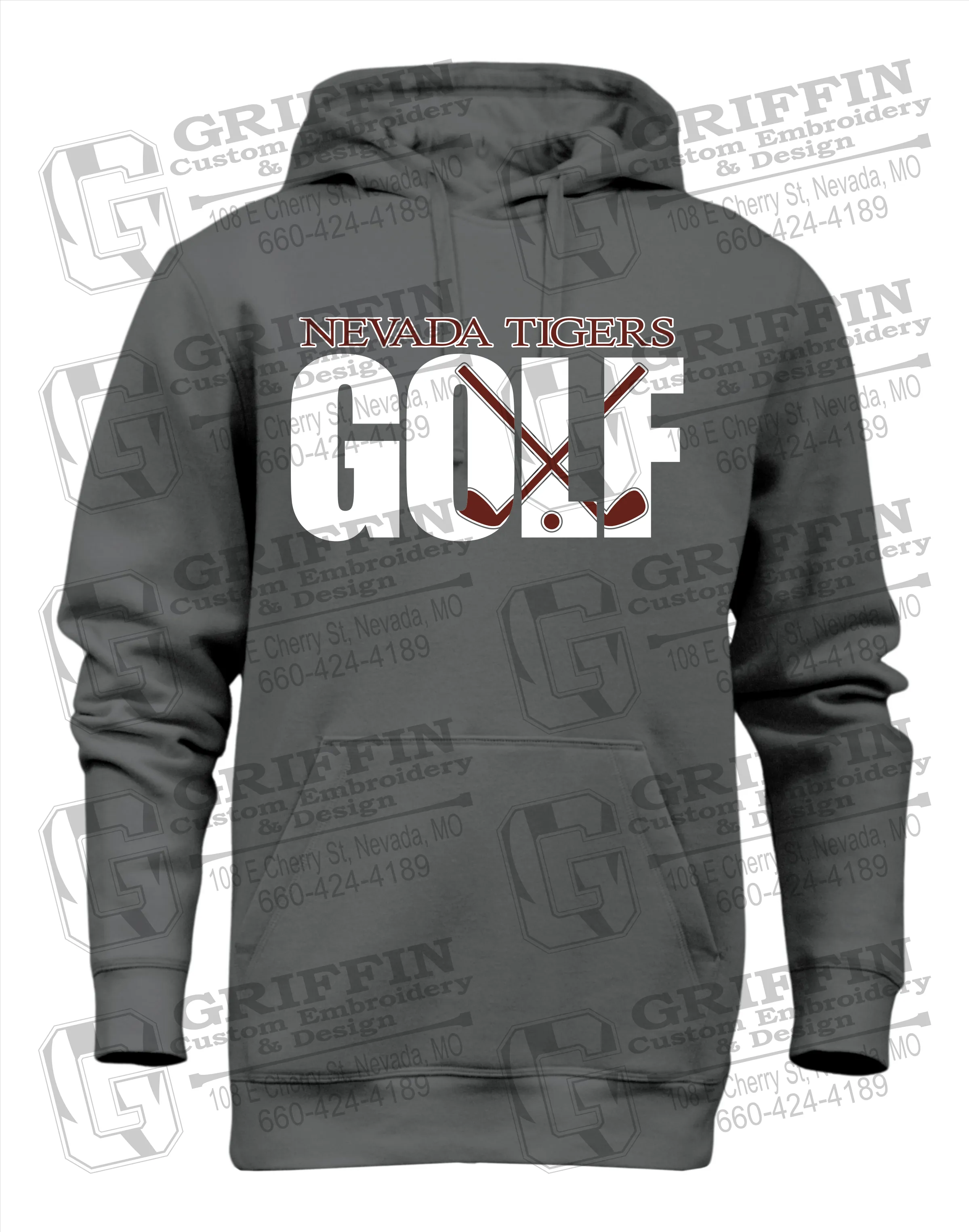 Heavyweight Fleece Hoodie - Golf - Nevada Tigers 23-Y