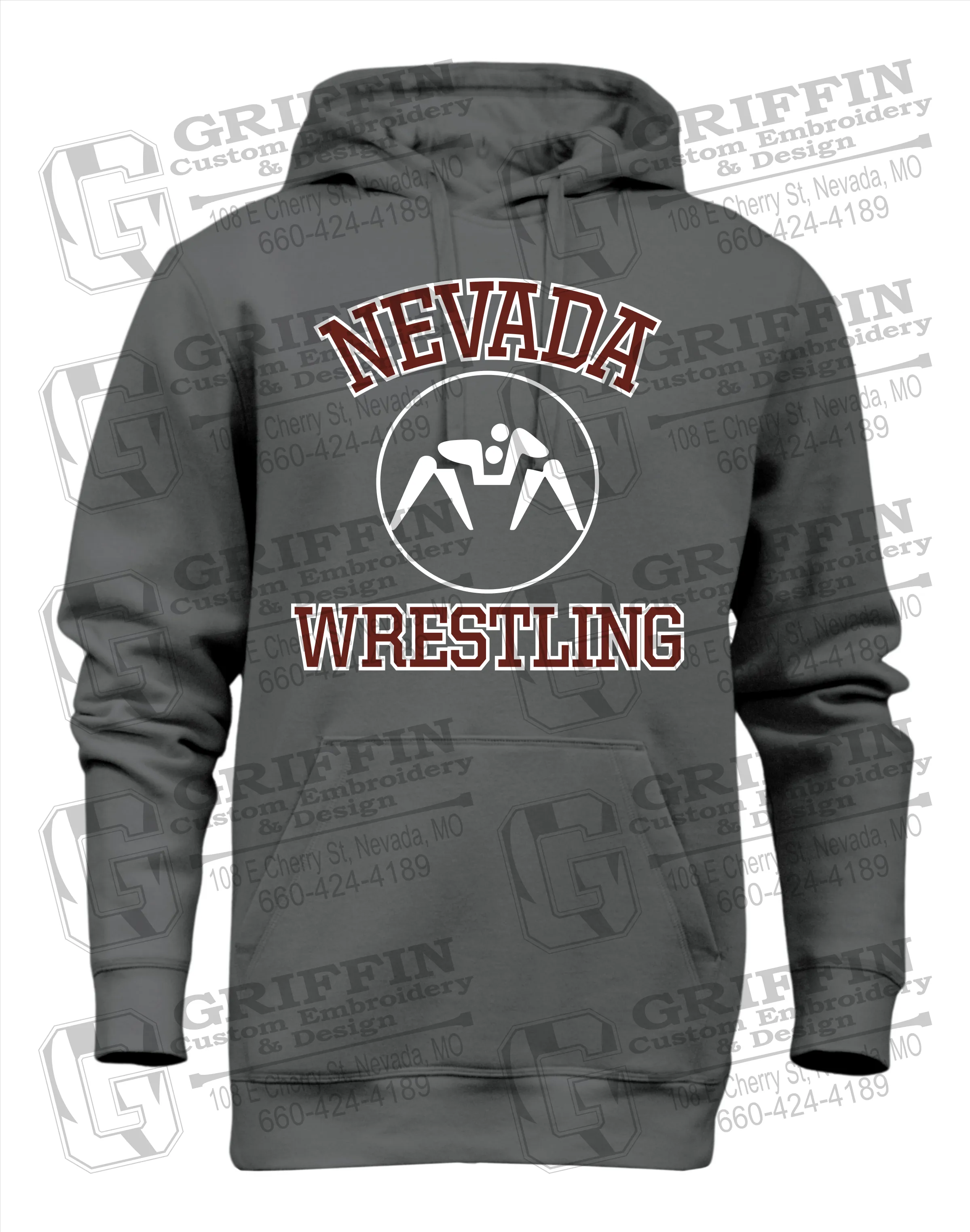 Heavyweight Fleece Hoodie - Wrestling - Nevada Tigers 24-J