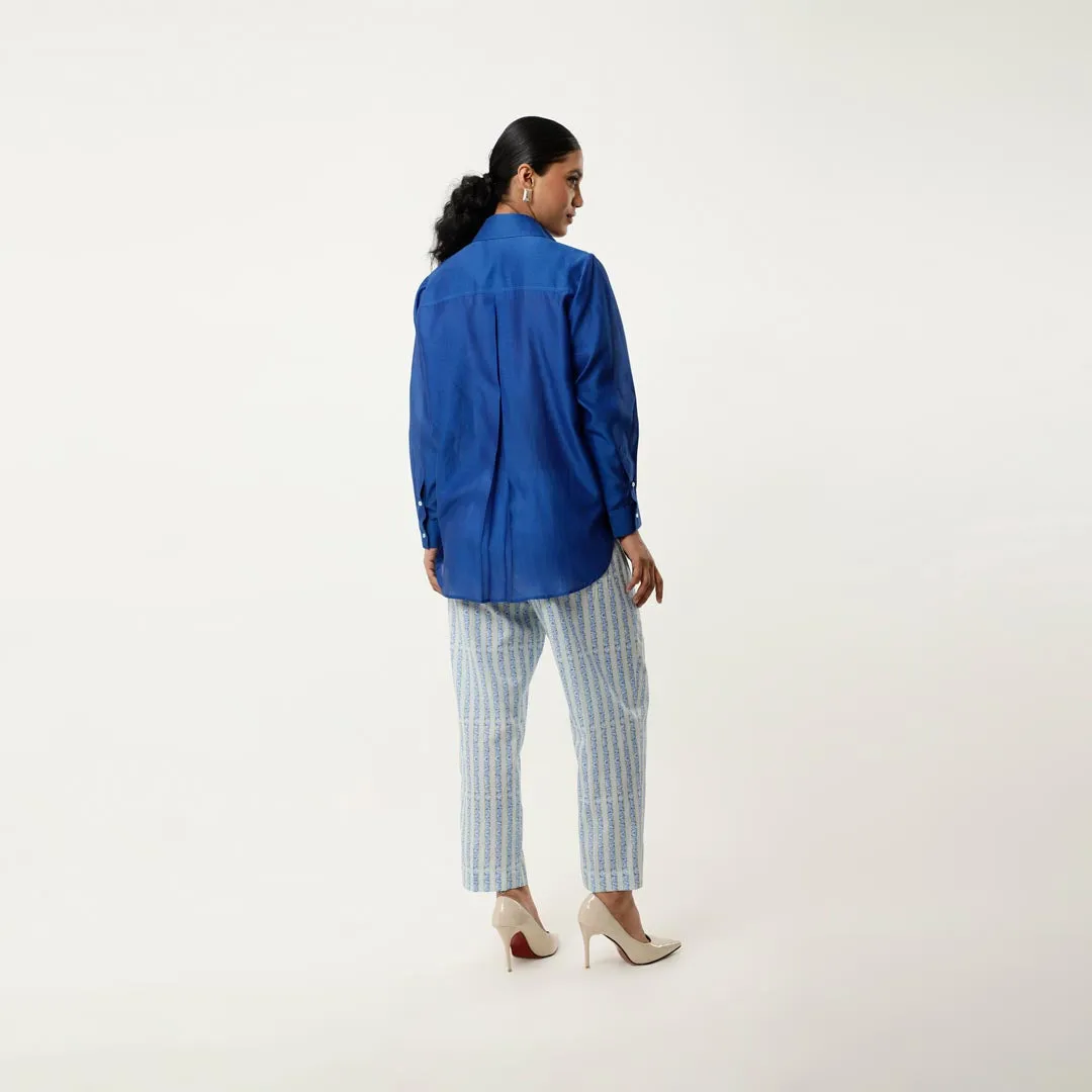 HOUSE EMB SHIRT WITH STRIPED PANTS