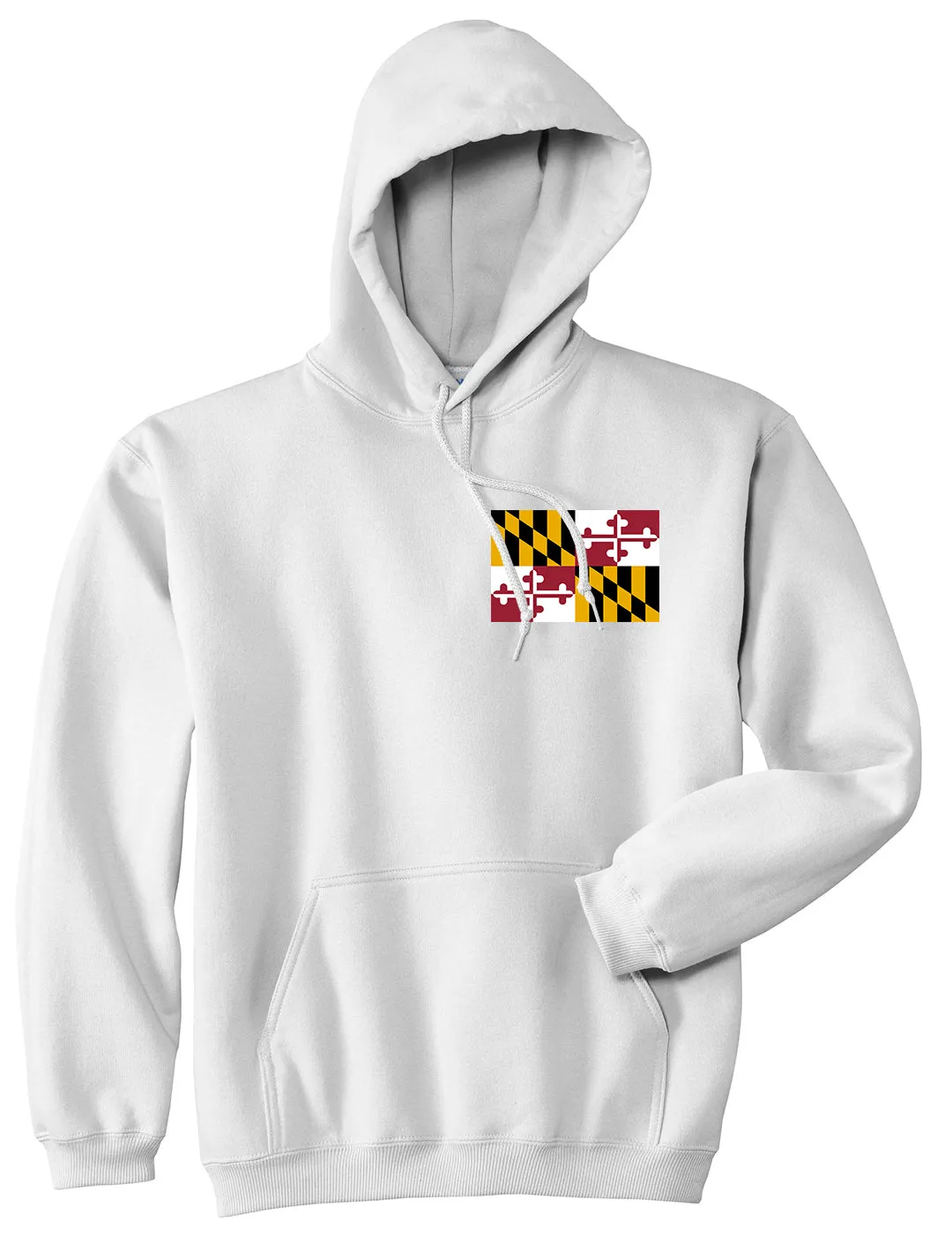 Maryland State Flag MD Chest Mens Pullover Hoodie
