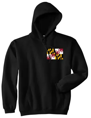 Maryland State Flag MD Chest Mens Pullover Hoodie