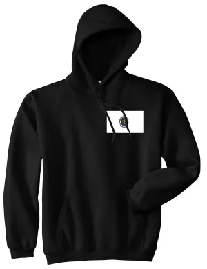 Massachusetts State Flag MA Chest Mens Pullover Hoodie