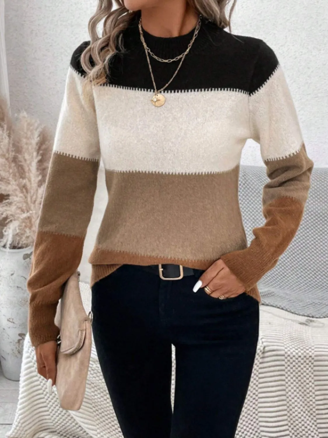 Miriam Color Block Sweater