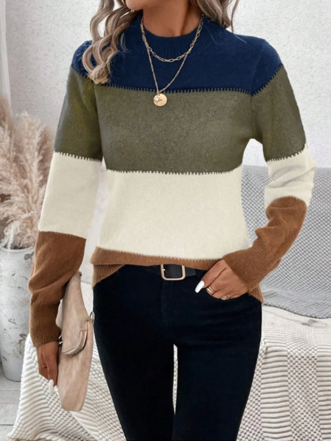 Miriam Color Block Sweater