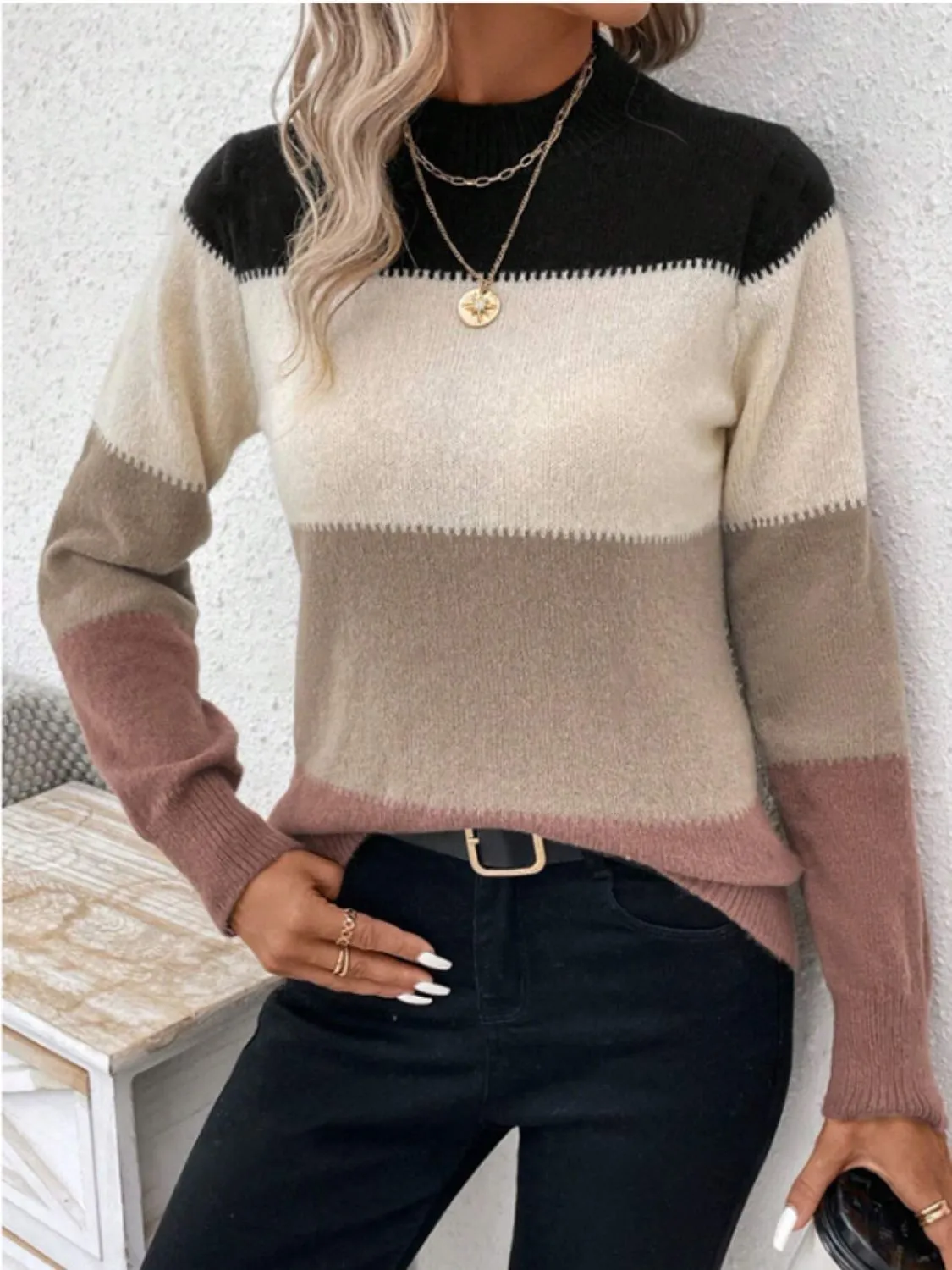 Miriam Color Block Sweater