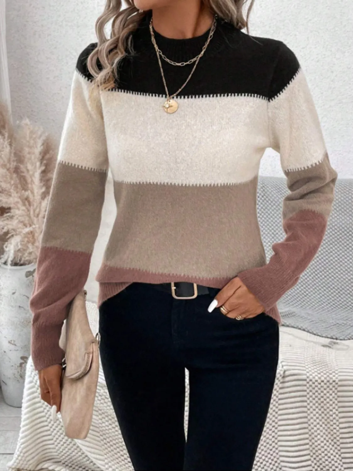 Miriam Color Block Sweater