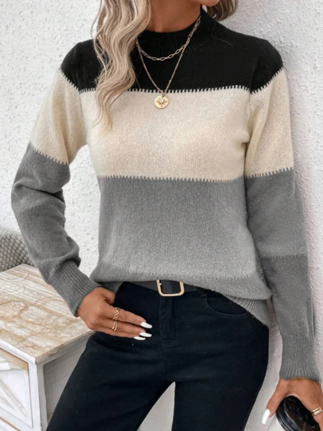 Miriam Color Block Sweater