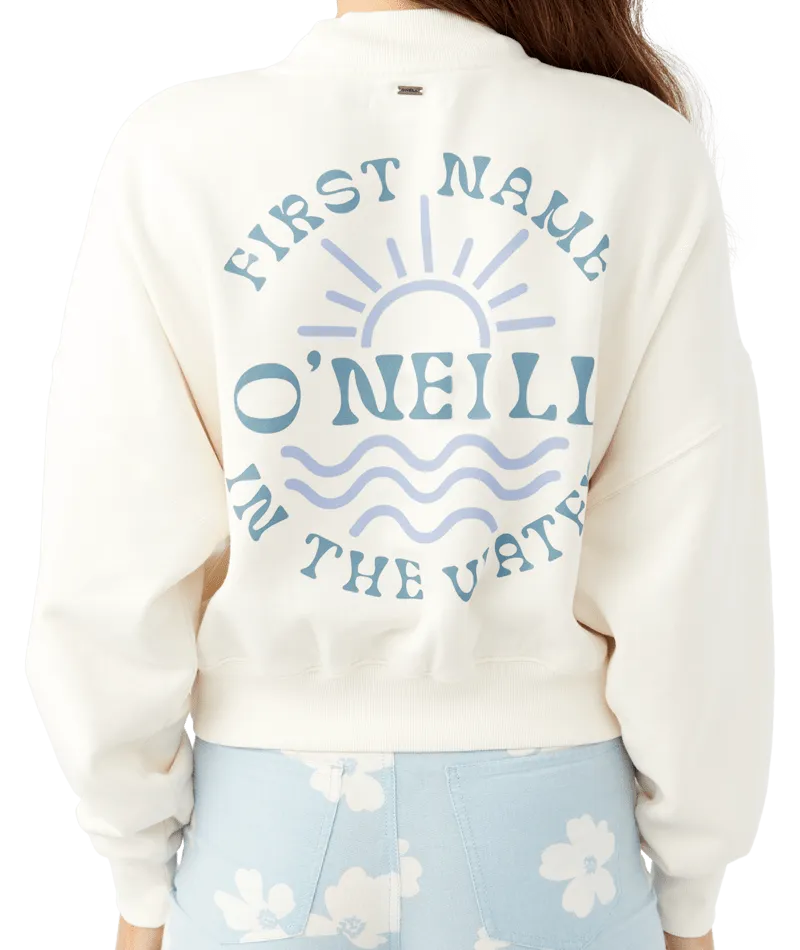 O'Neill Moment Crop Sweatshirt-Winter White