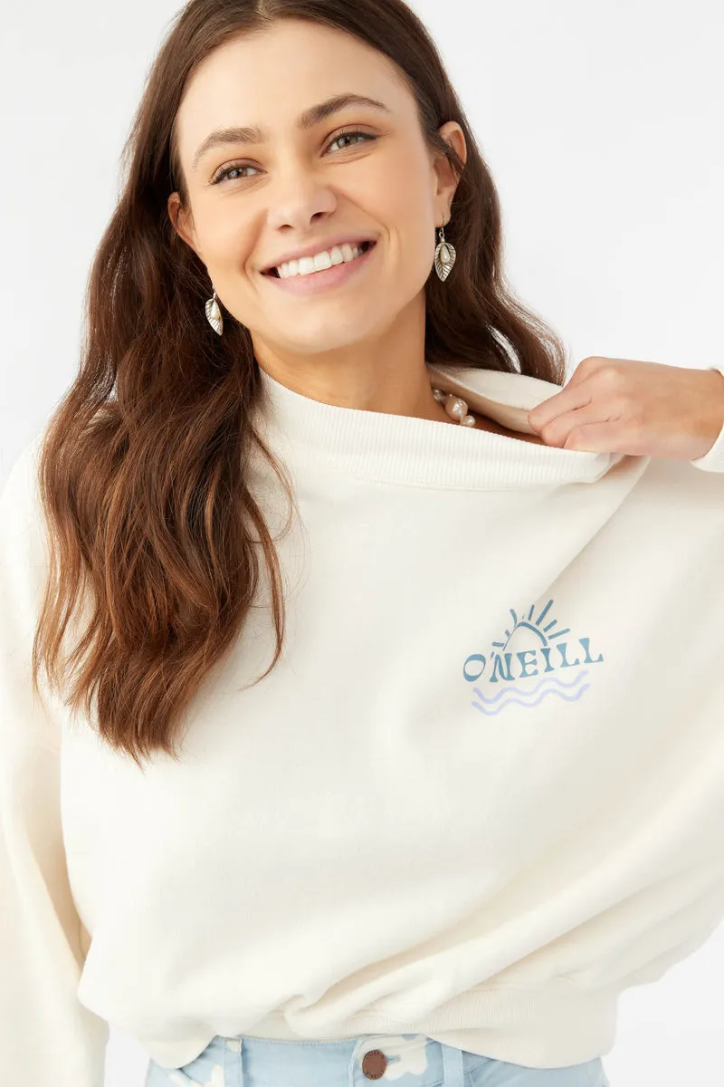 O'Neill Moment Crop Sweatshirt-Winter White