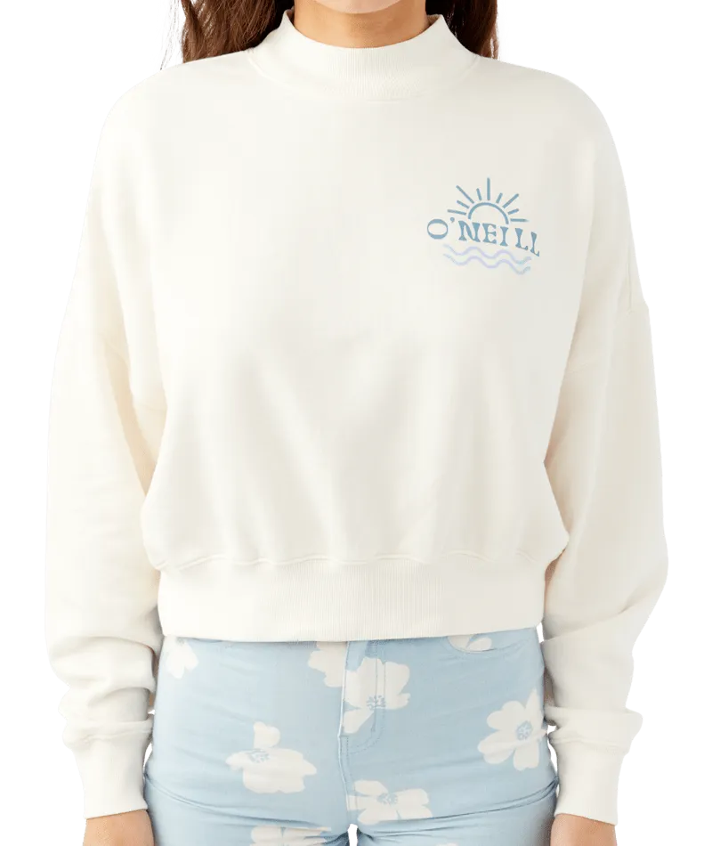 O'Neill Moment Crop Sweatshirt-Winter White