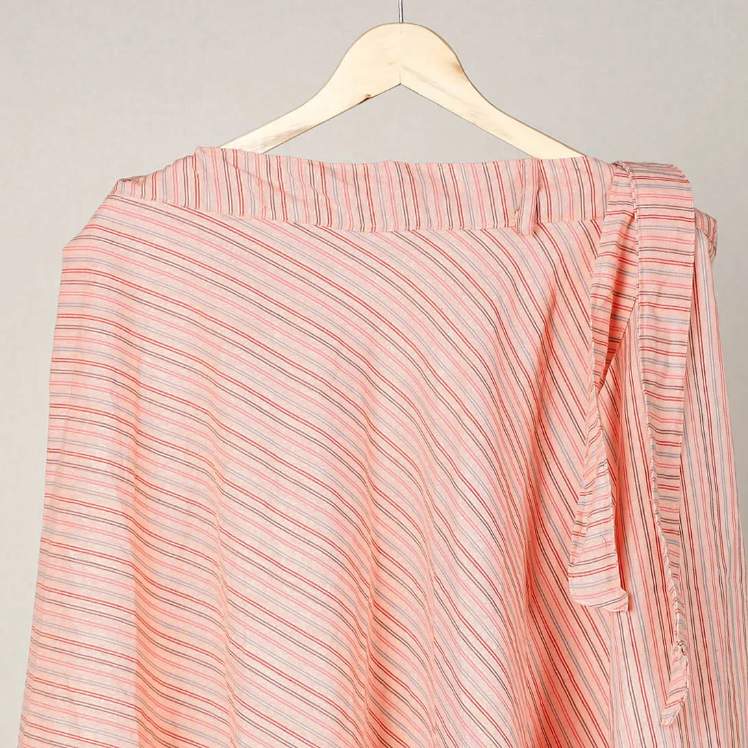 Peach -Plain Handloom Jhiri Cotton Wrap Around Skirt
