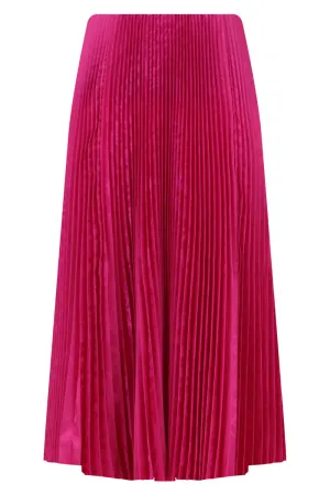 PLEATED KICK SKIRT | FUSCHIA