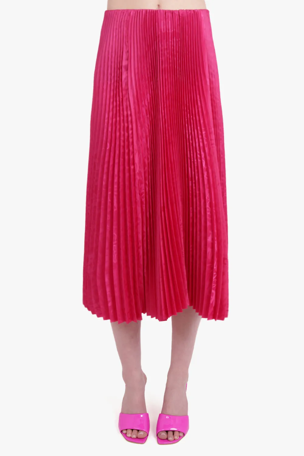 PLEATED KICK SKIRT | FUSCHIA