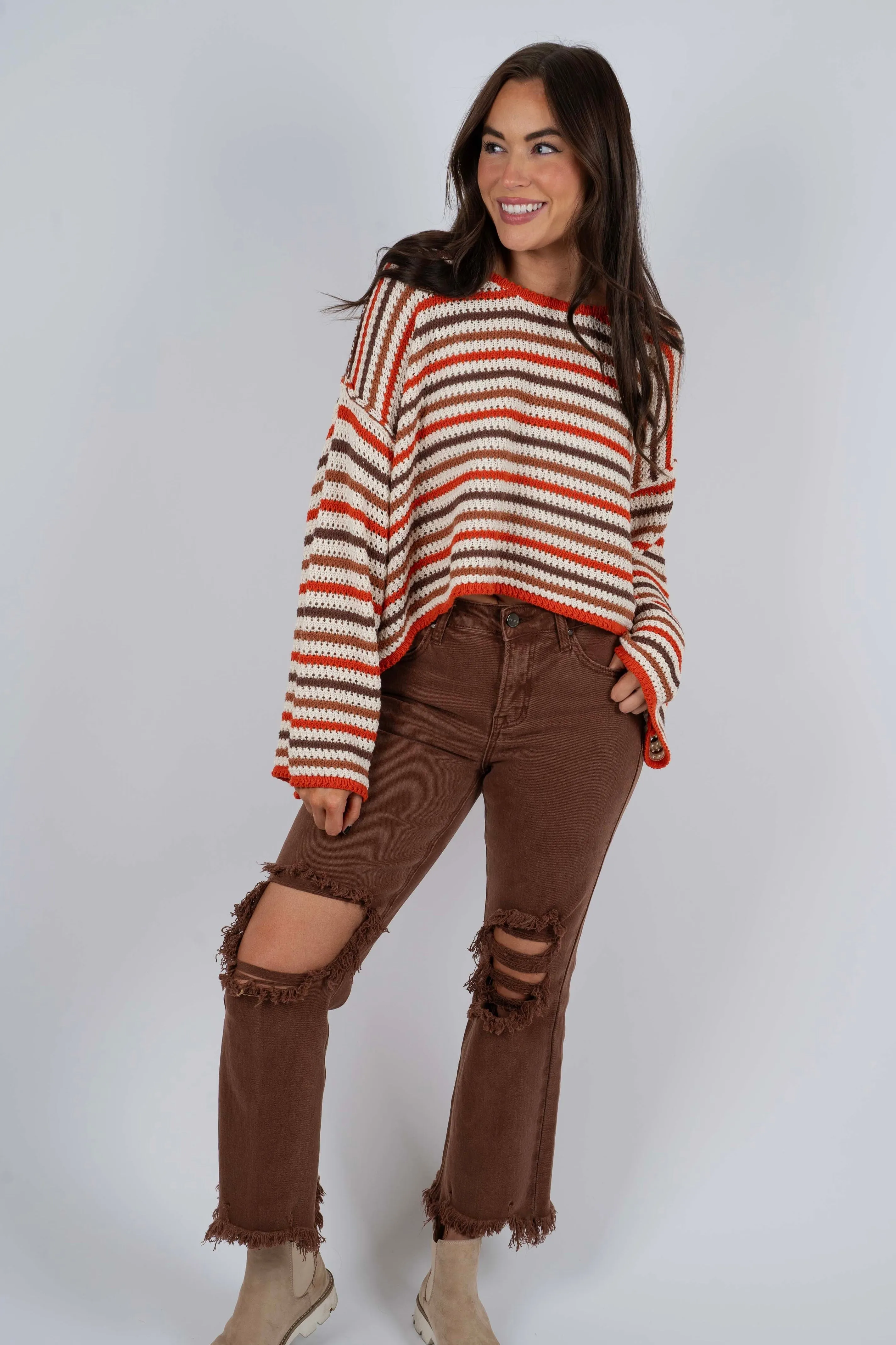 Risen Hailey Straight Leg Jeans (Espresso)