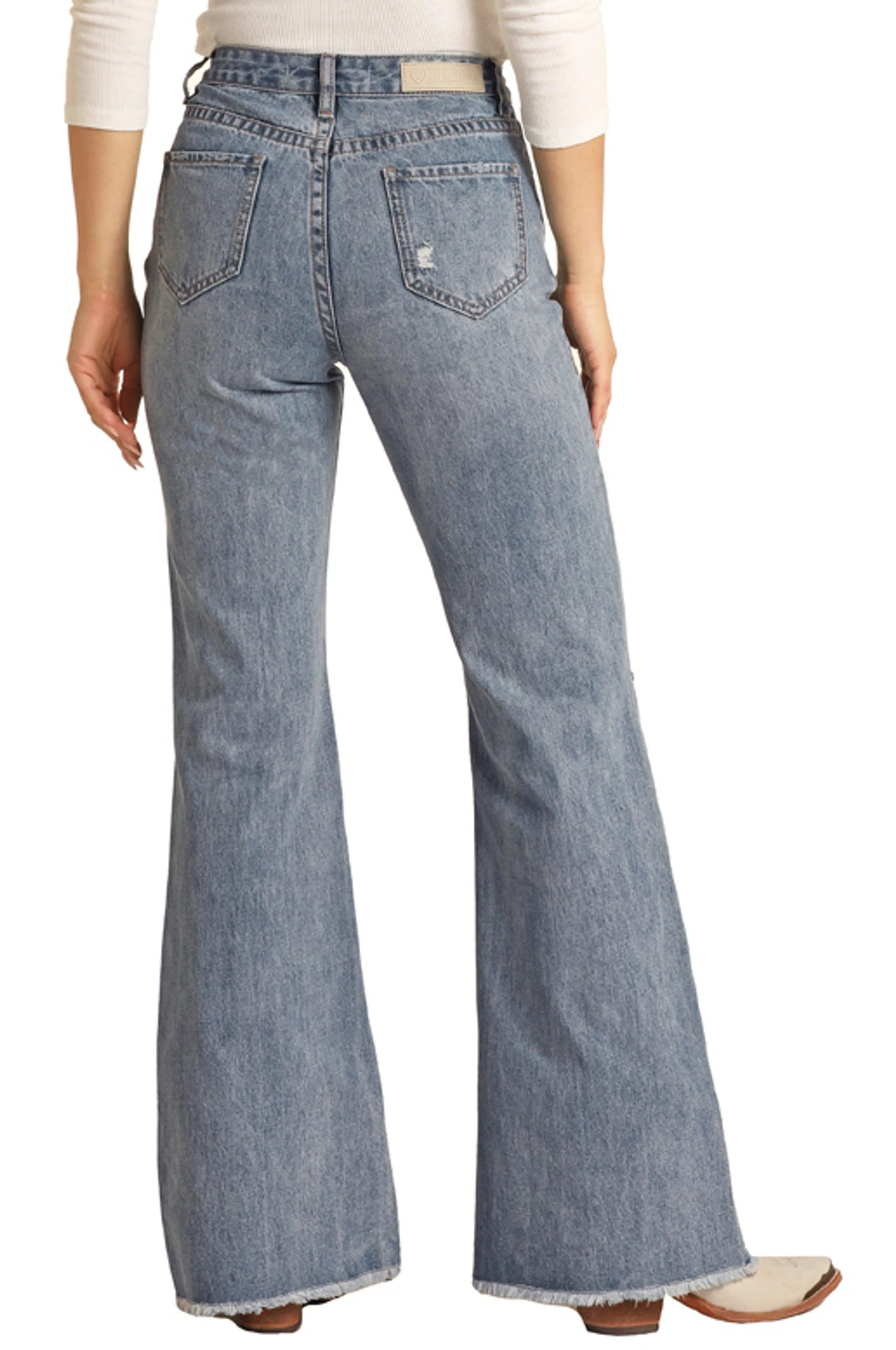 Rock & Roll Cowgirl Women's High Rise Palazzo Flare Jeans RRWD8HR0SH
