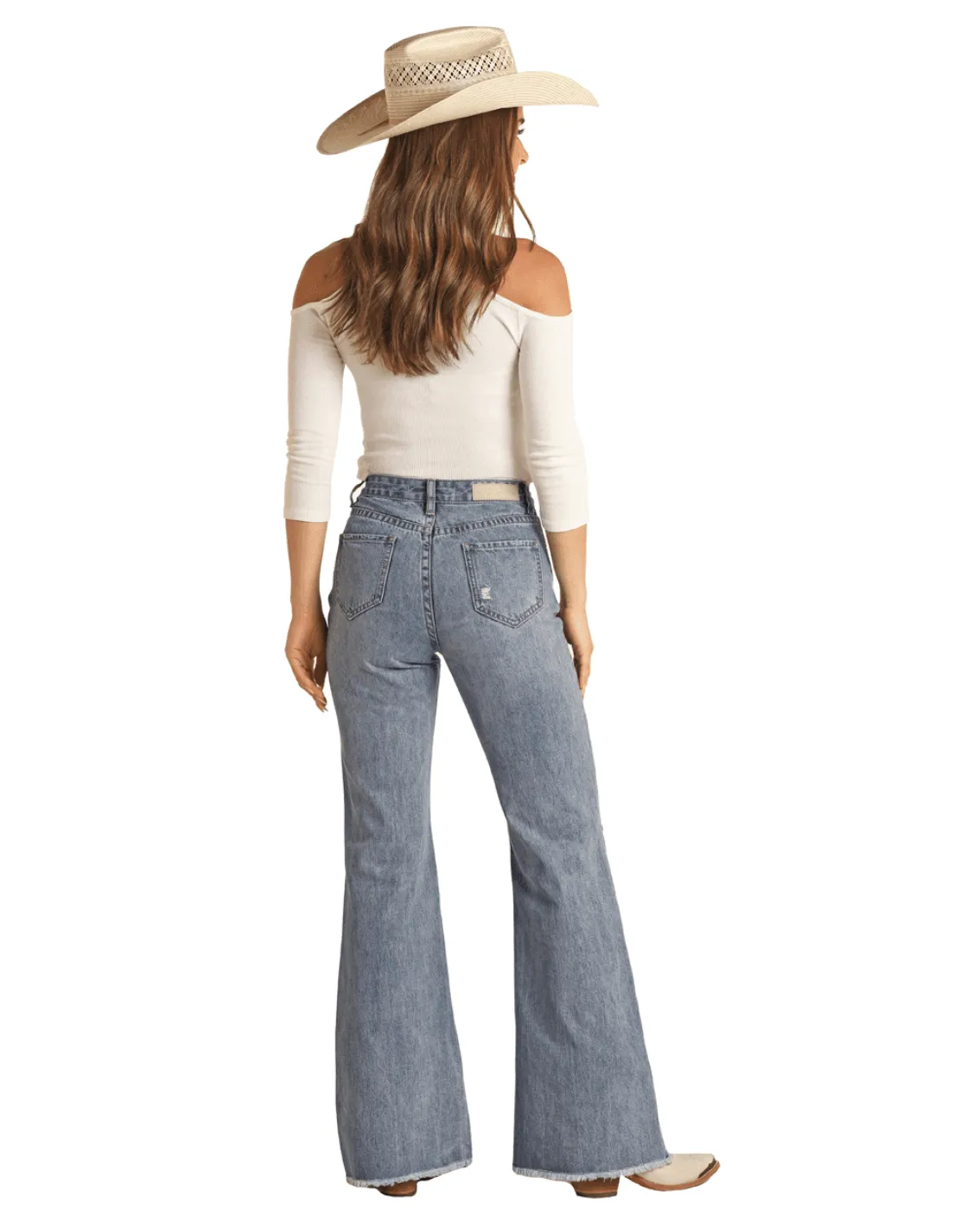 Rock & Roll Cowgirl Women's High Rise Palazzo Flare Jeans RRWD8HR0SH