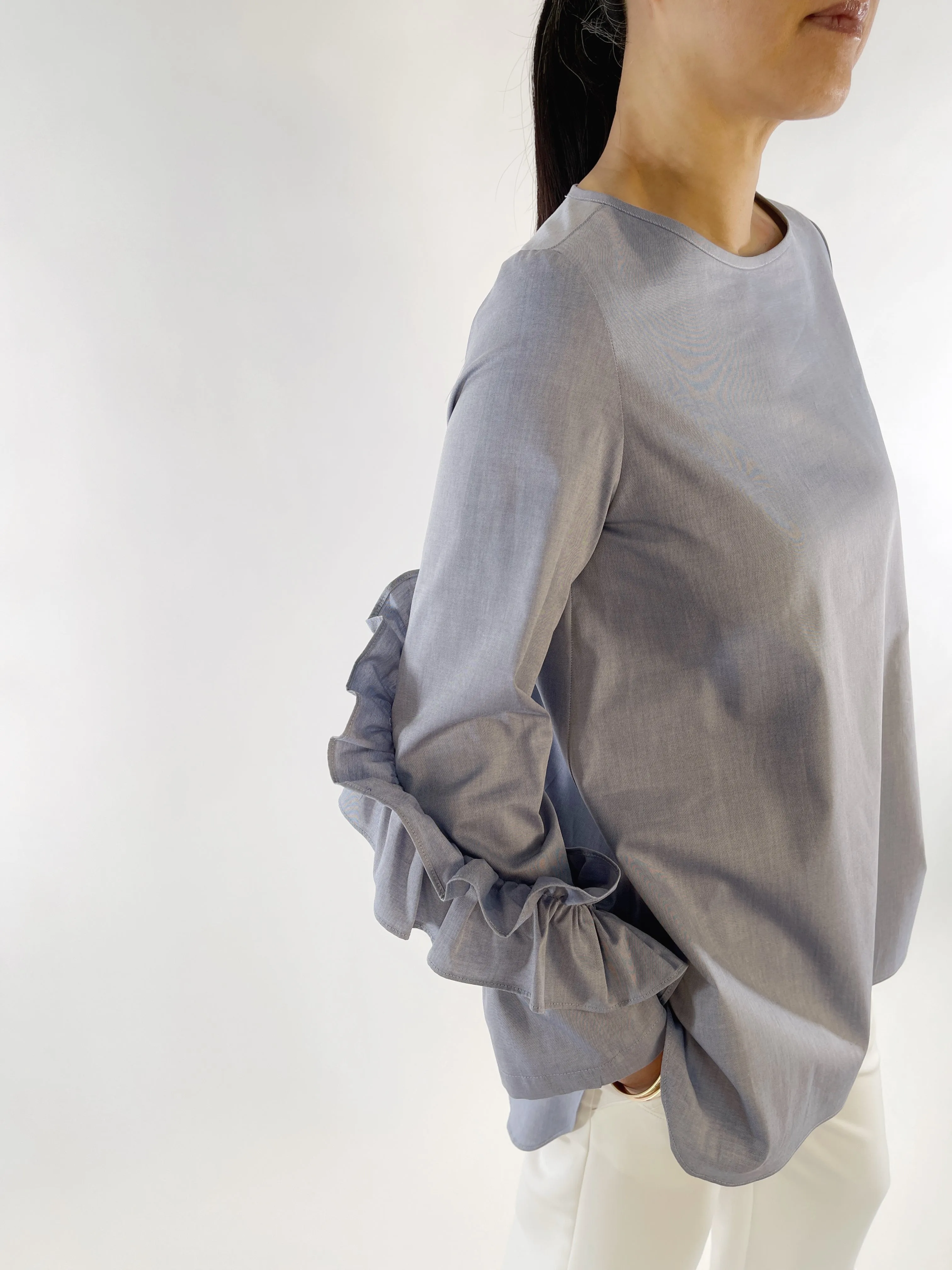 Ruffle Sleeve Blouse