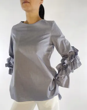 Ruffle Sleeve Blouse