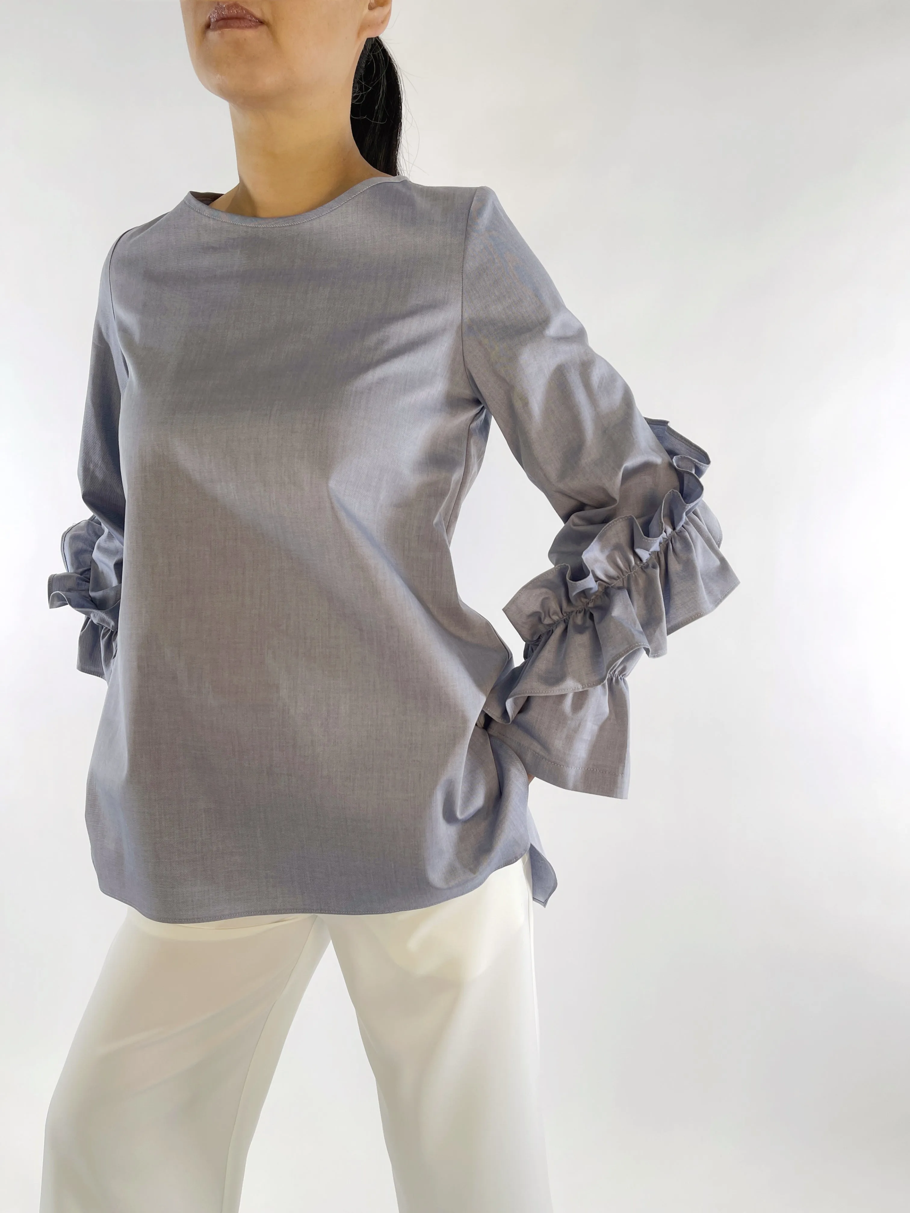 Ruffle Sleeve Blouse