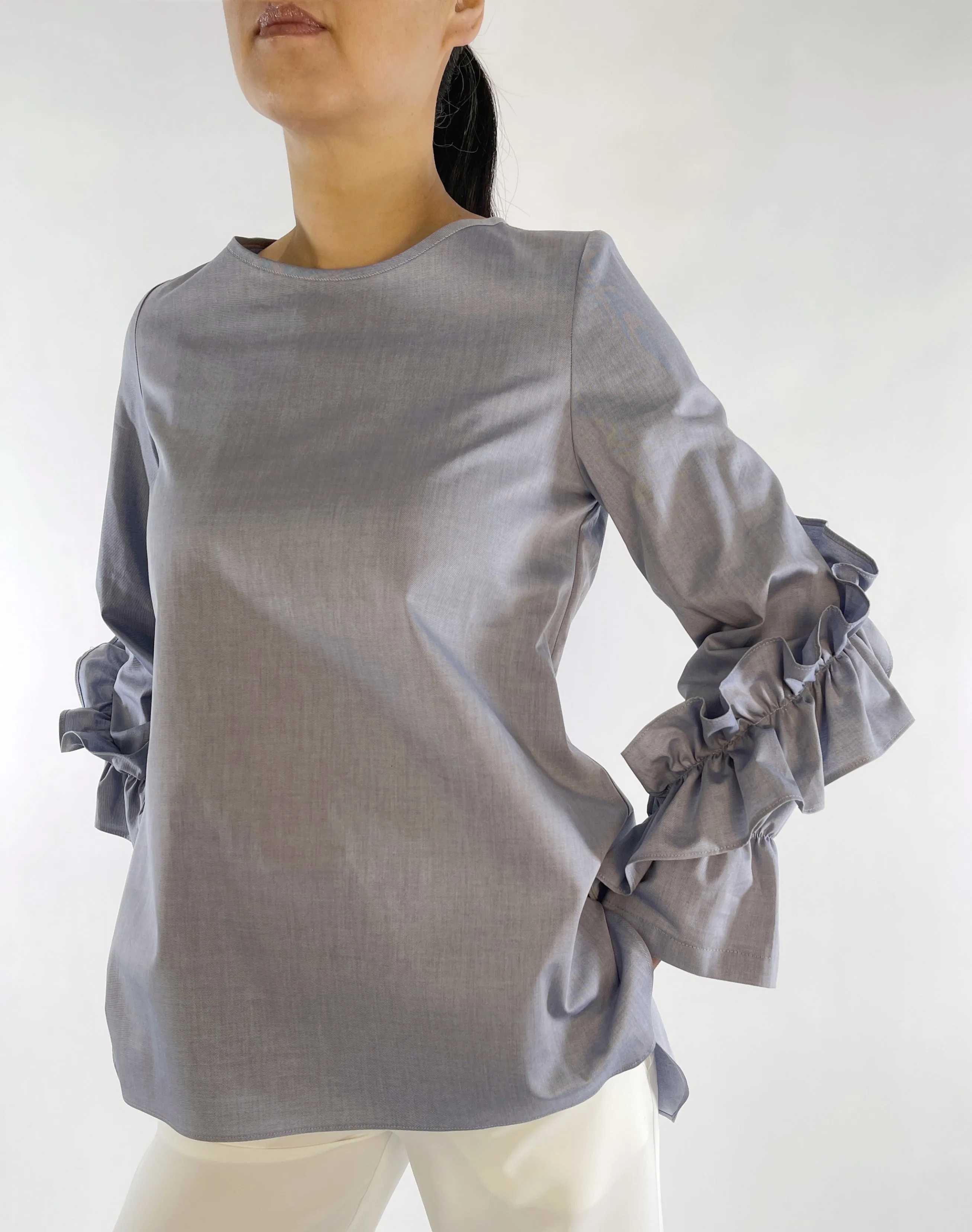 Ruffle Sleeve Blouse