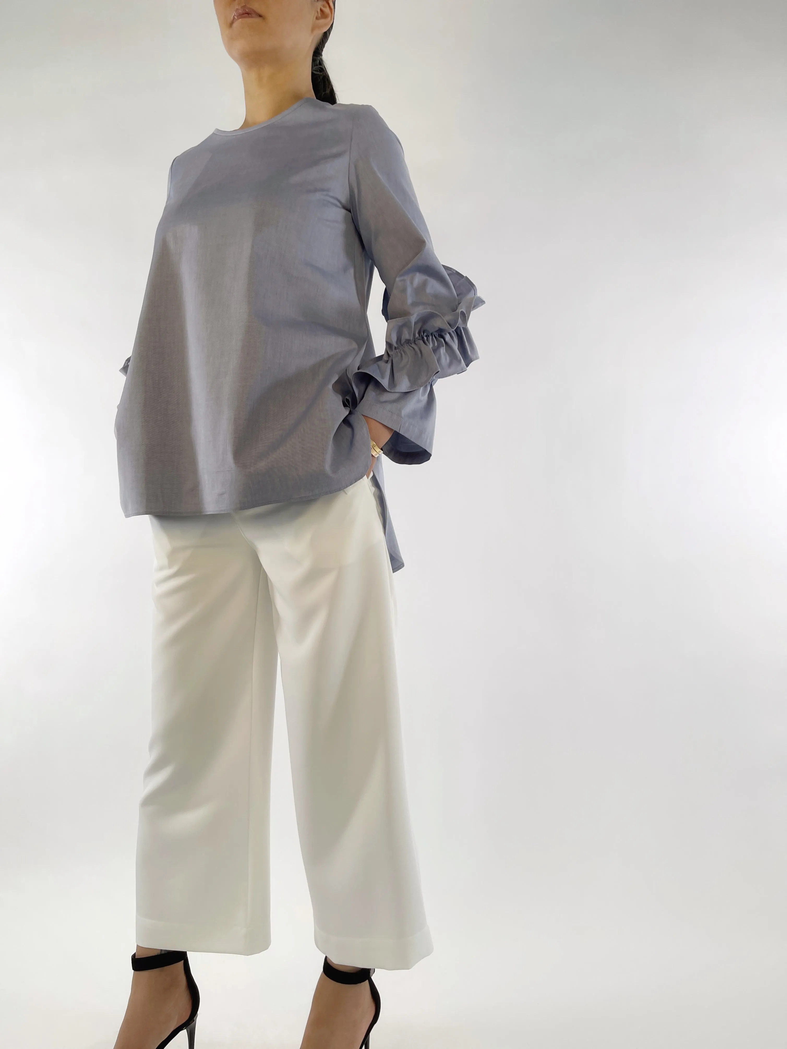 Ruffle Sleeve Blouse