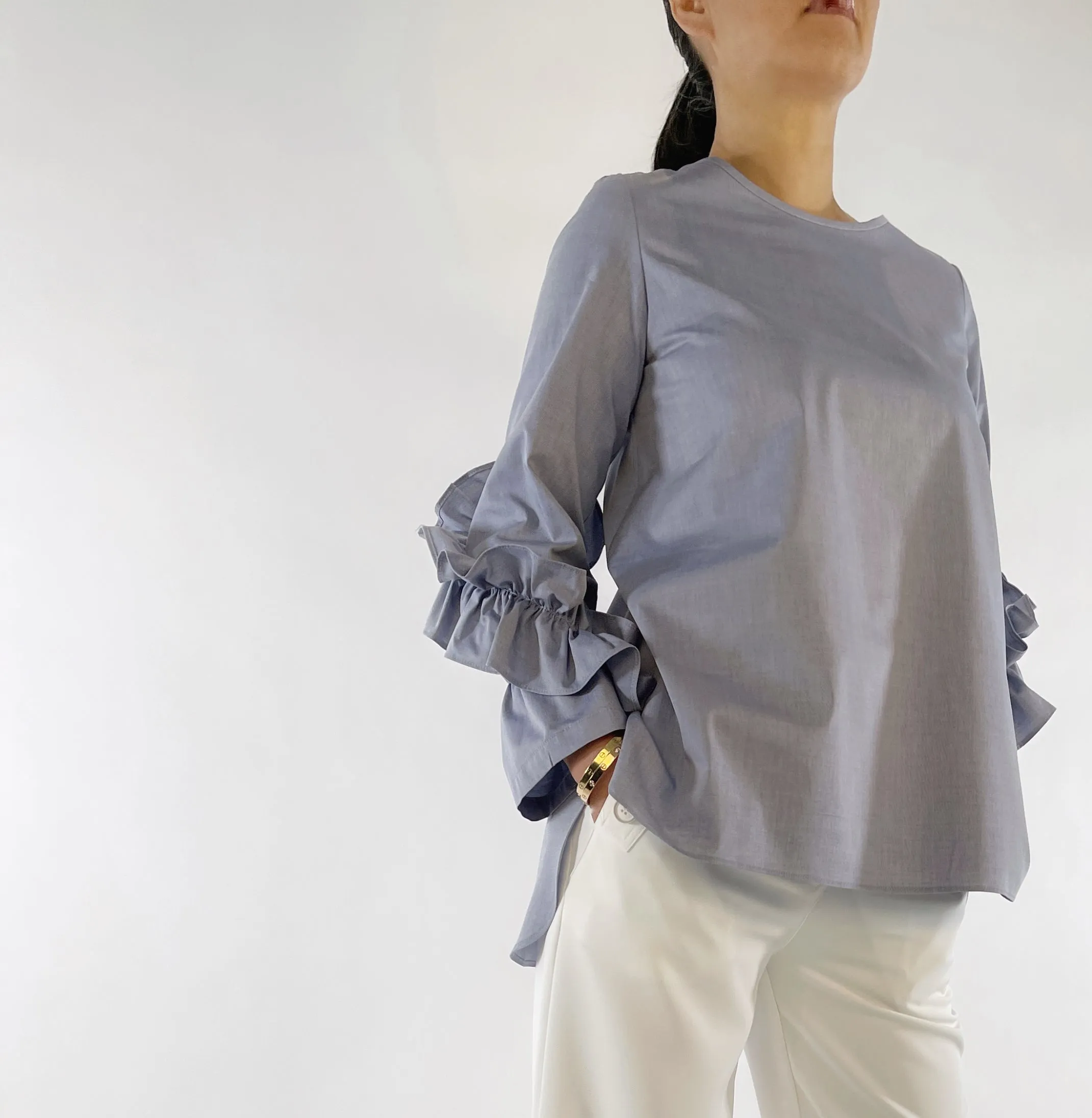 Ruffle Sleeve Blouse