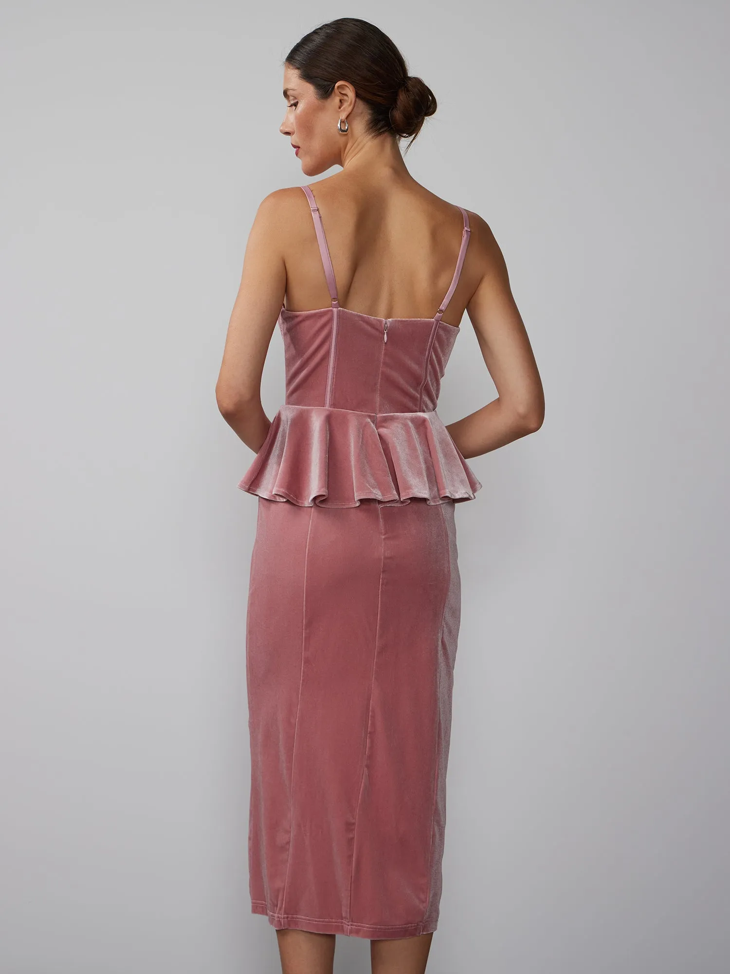 Sleeveless Lace Corset Velvet Dress