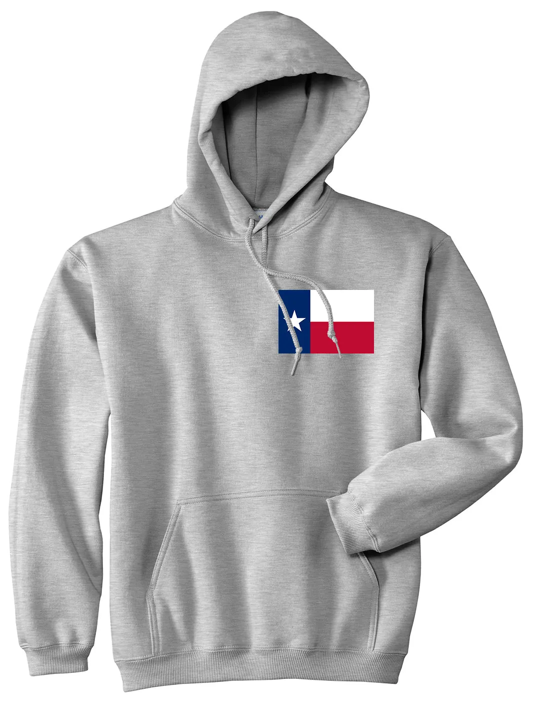Texas State Flag TX Chest Mens Pullover Hoodie