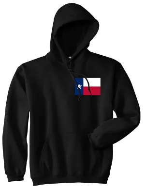 Texas State Flag TX Chest Mens Pullover Hoodie